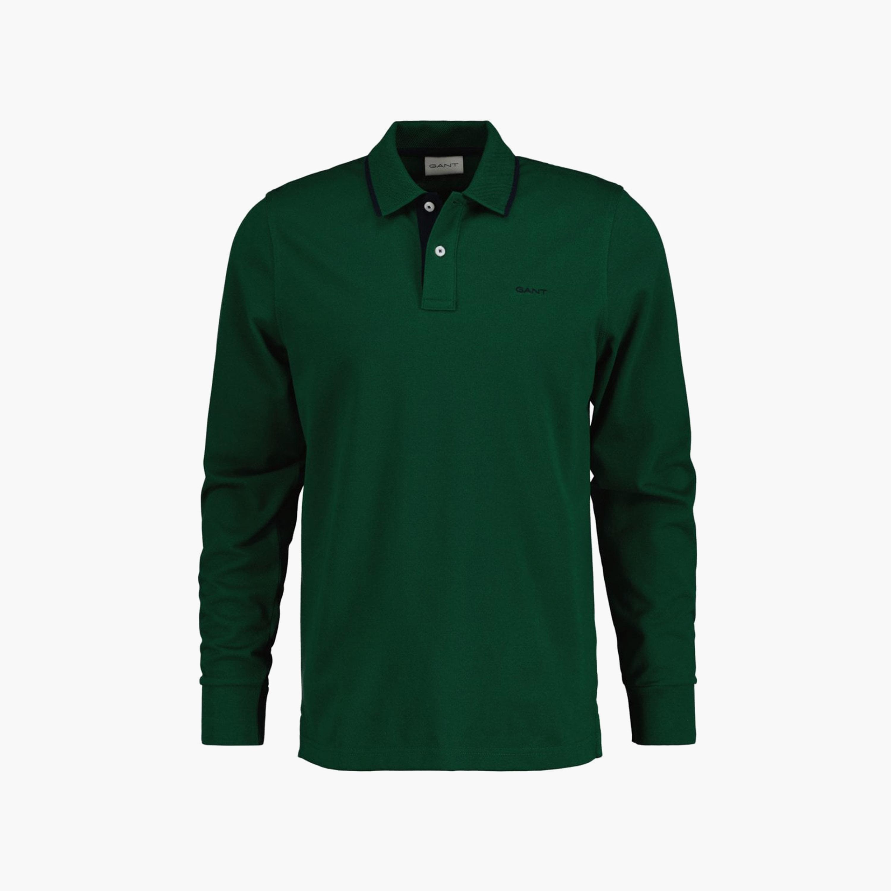Gant Logo Detail Collared Long Sleeves Polo T-Shirt-men-clothing-tshirtsandpolos-polos-image-1