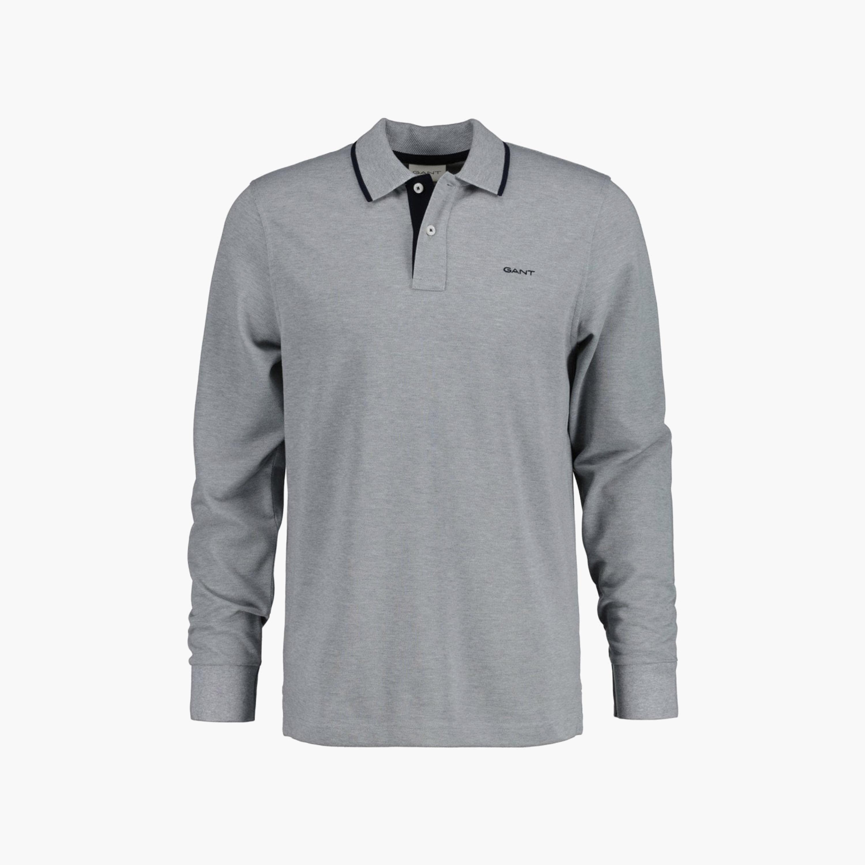 تي-شيرت بولو من جانت لوجو التفاصيل بأكمام طويلة وياقة-men-clothing-tshirtsandpolos-polos-image-1