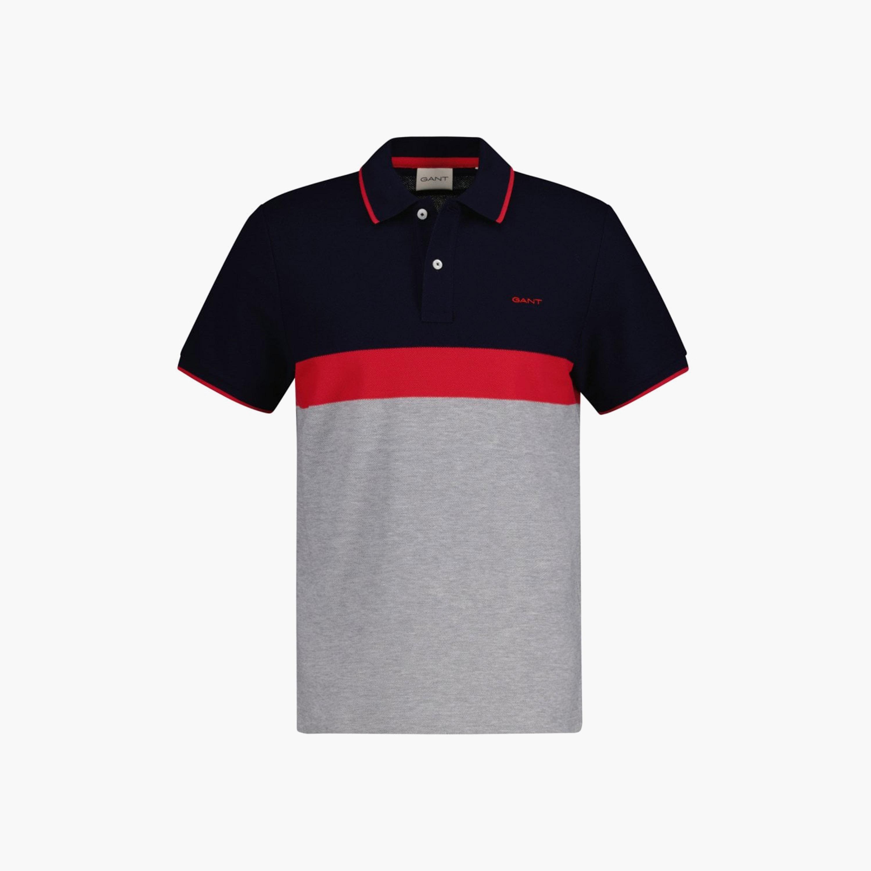 Gant Colour Block Collared Short Sleeves Polo T-Shirt-men-clothing-tshirtsandpolos-polos-image-1