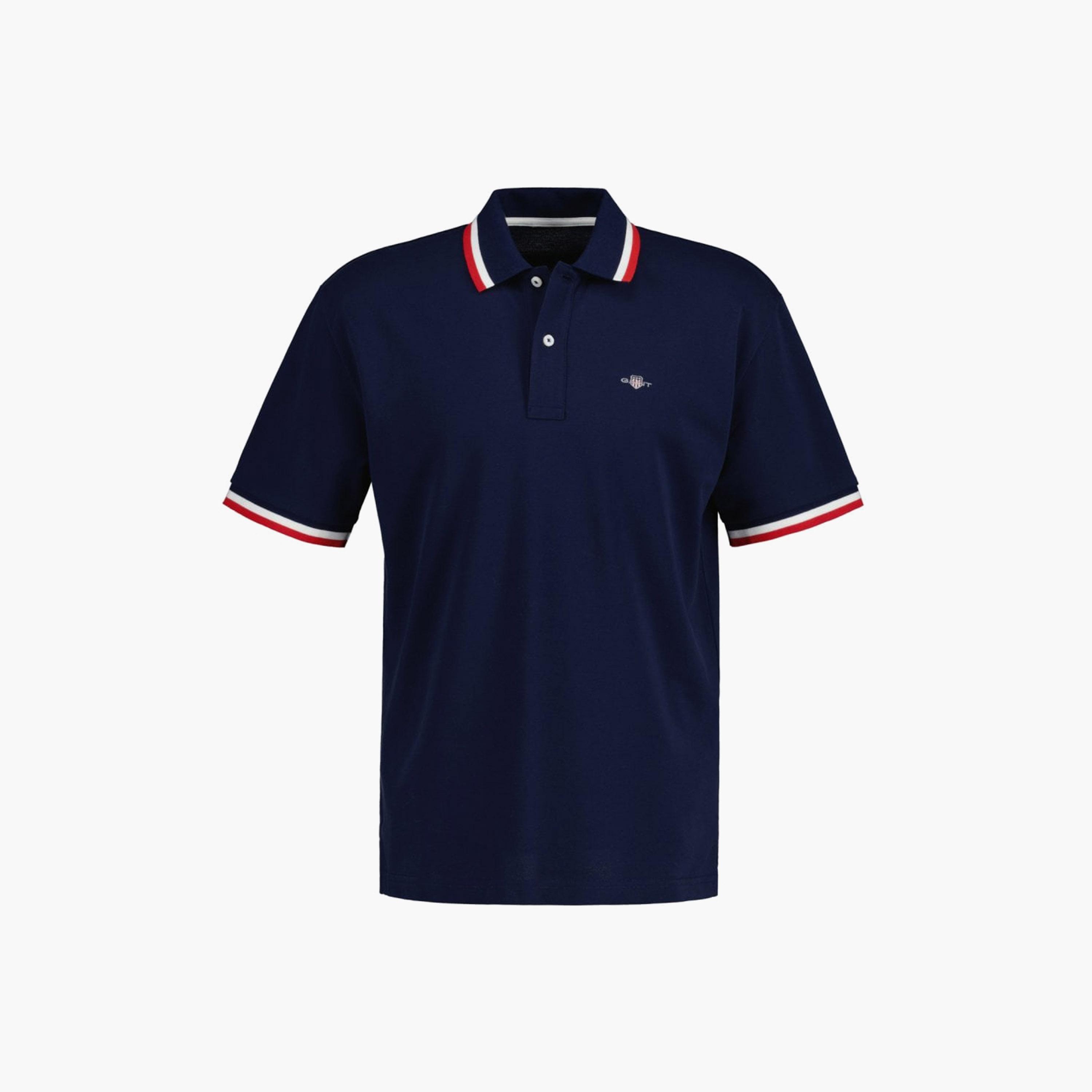 Gant Logo Detail Collared Short Sleeves Polo T-Shirt-men-clothing-tshirtsandpolos-polos-image-1