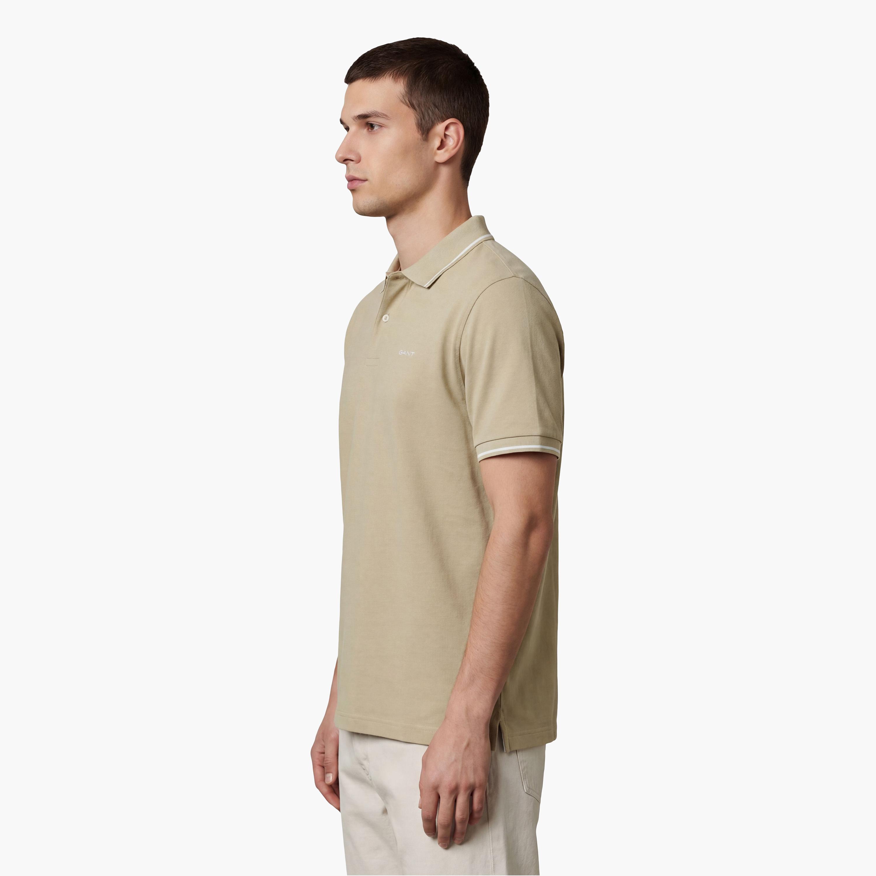 تيشيرت بولو رجالي بياقة سادة وأكمام قصيرة من جانت.-men-clothing-tshirtsandpolos-polos-image-18