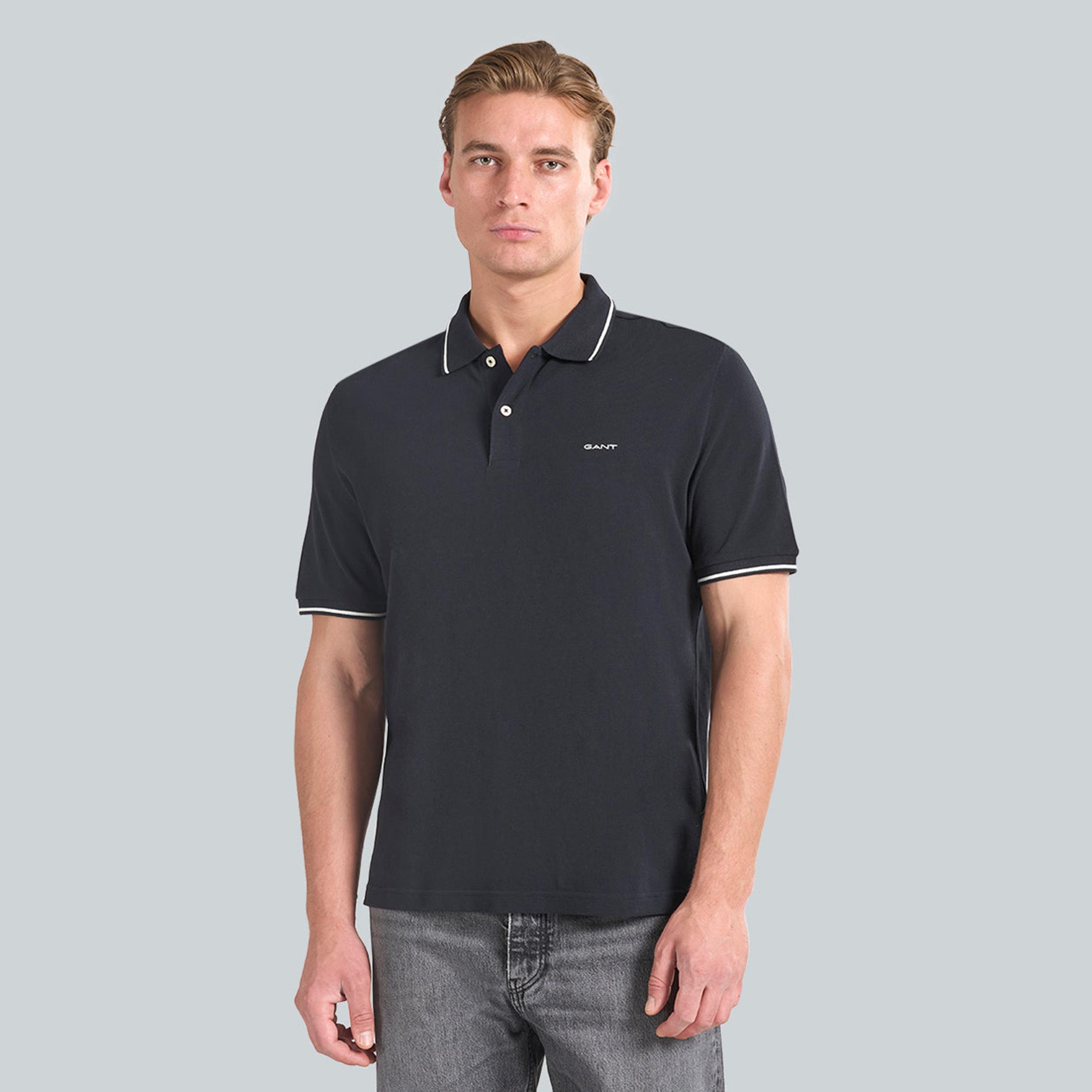Gant Plain Collared Short Sleeves Men's Polo T-Shirt-men-clothing-tshirtsandpolos-polos-image-1