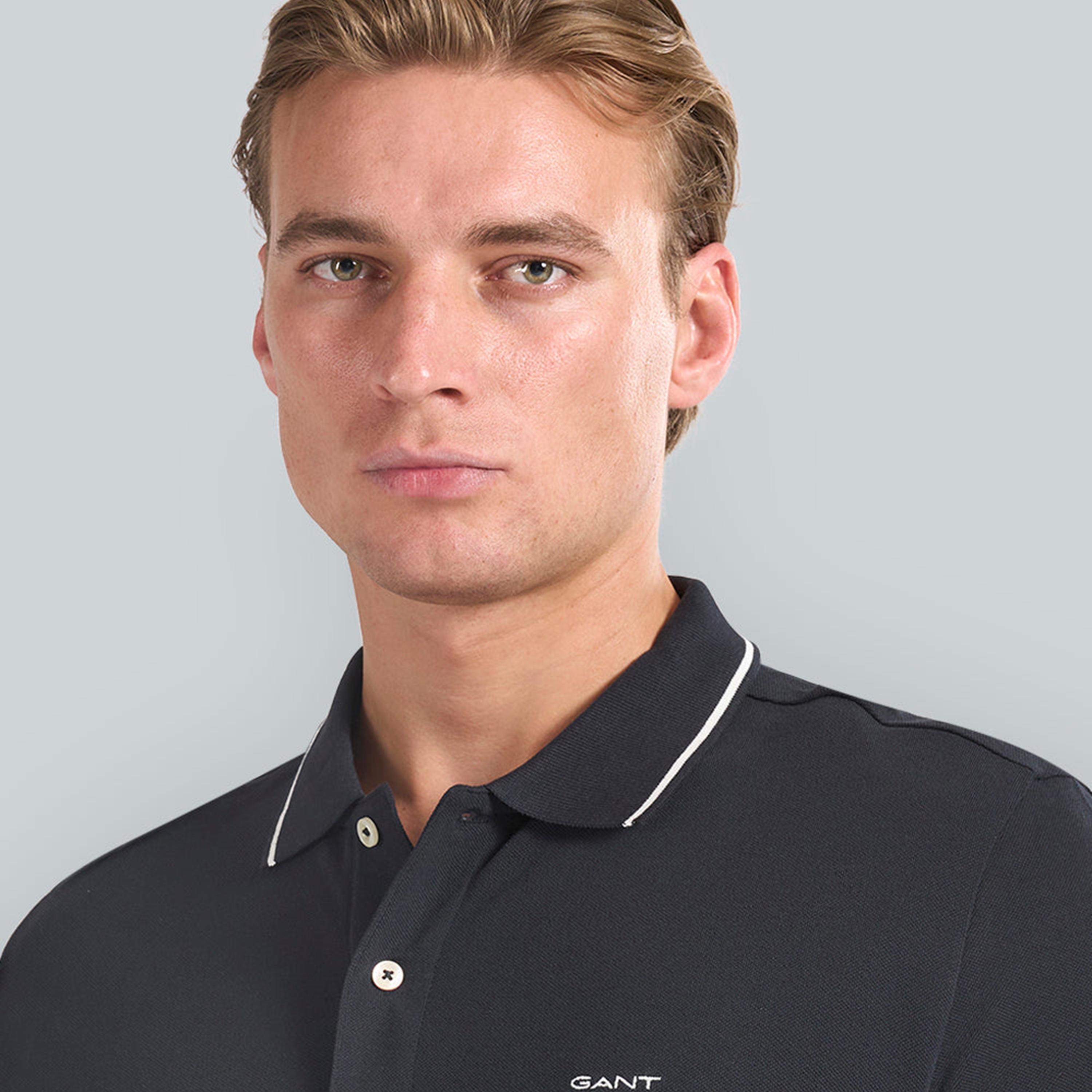 Gant Plain Collared Short Sleeves Men's Polo T-Shirt-men-clothing-tshirtsandpolos-polos-image-3