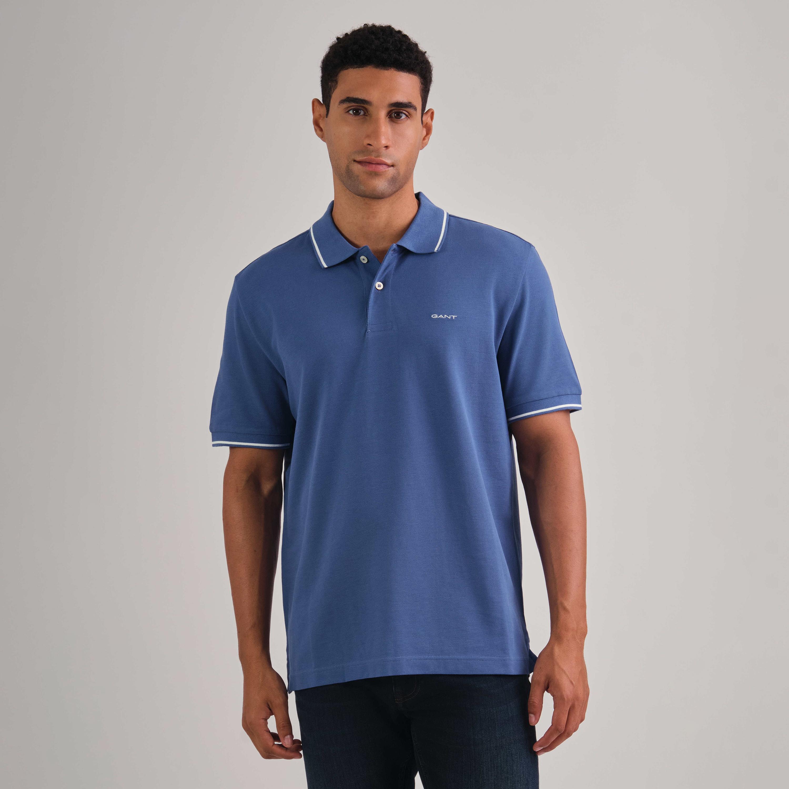 تيشيرت بولو رجالي بياقة سادة وأكمام قصيرة من جانت.-men-clothing-tshirtsandpolos-polos-image-46