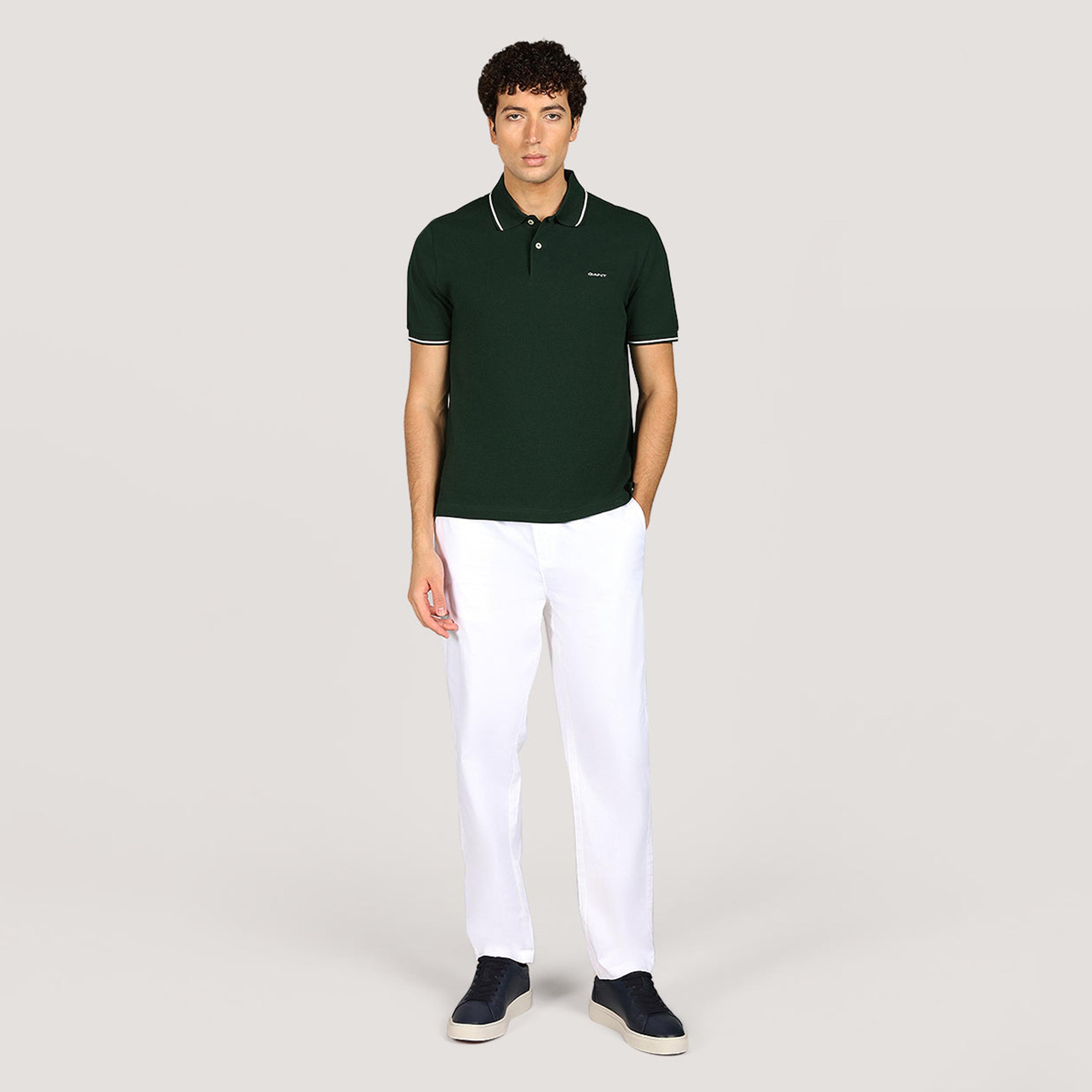 تي شيرت بولو رجالي سادة بأكمام قصيرة وياقة من جانت-men-clothing-tshirtsandpolos-polos-image-6