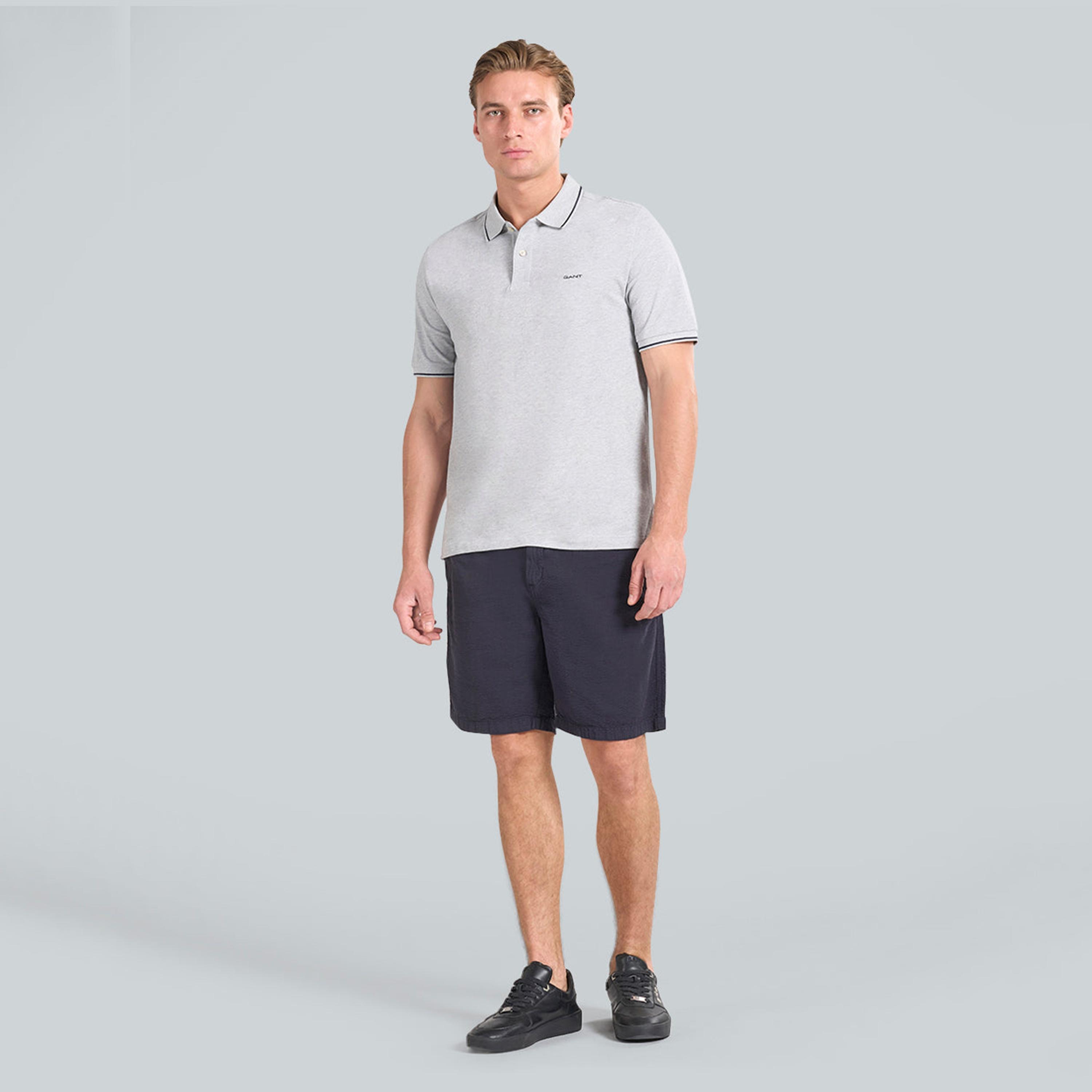 تيشيرت بولو رجالي بياقة سادة وأكمام قصيرة من جانت.-men-clothing-tshirtsandpolos-polos-image-3