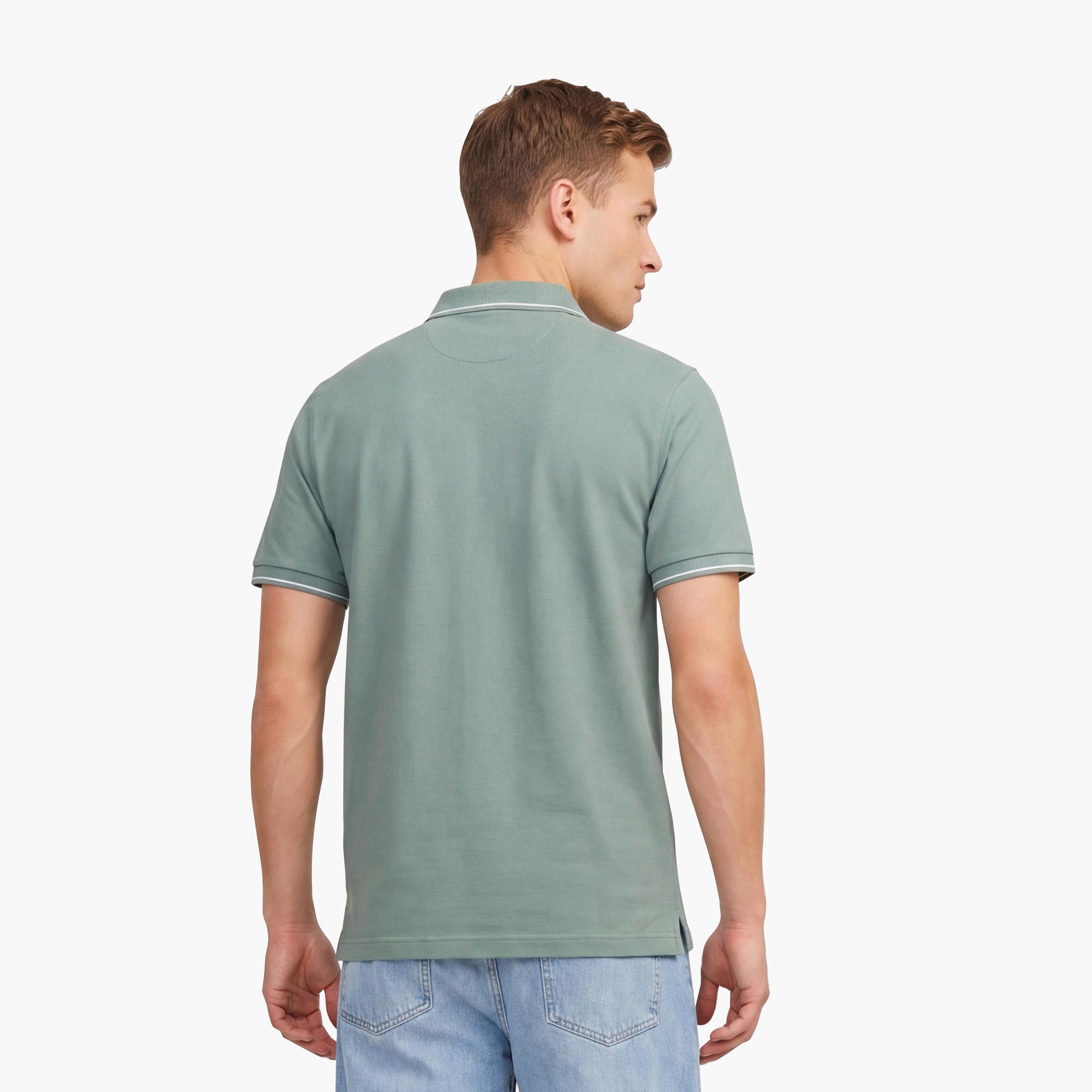 تي شيرت بولو رجالي سادة بأكمام قصيرة وياقة من جانت-men-clothing-tshirtsandpolos-polos-image-4