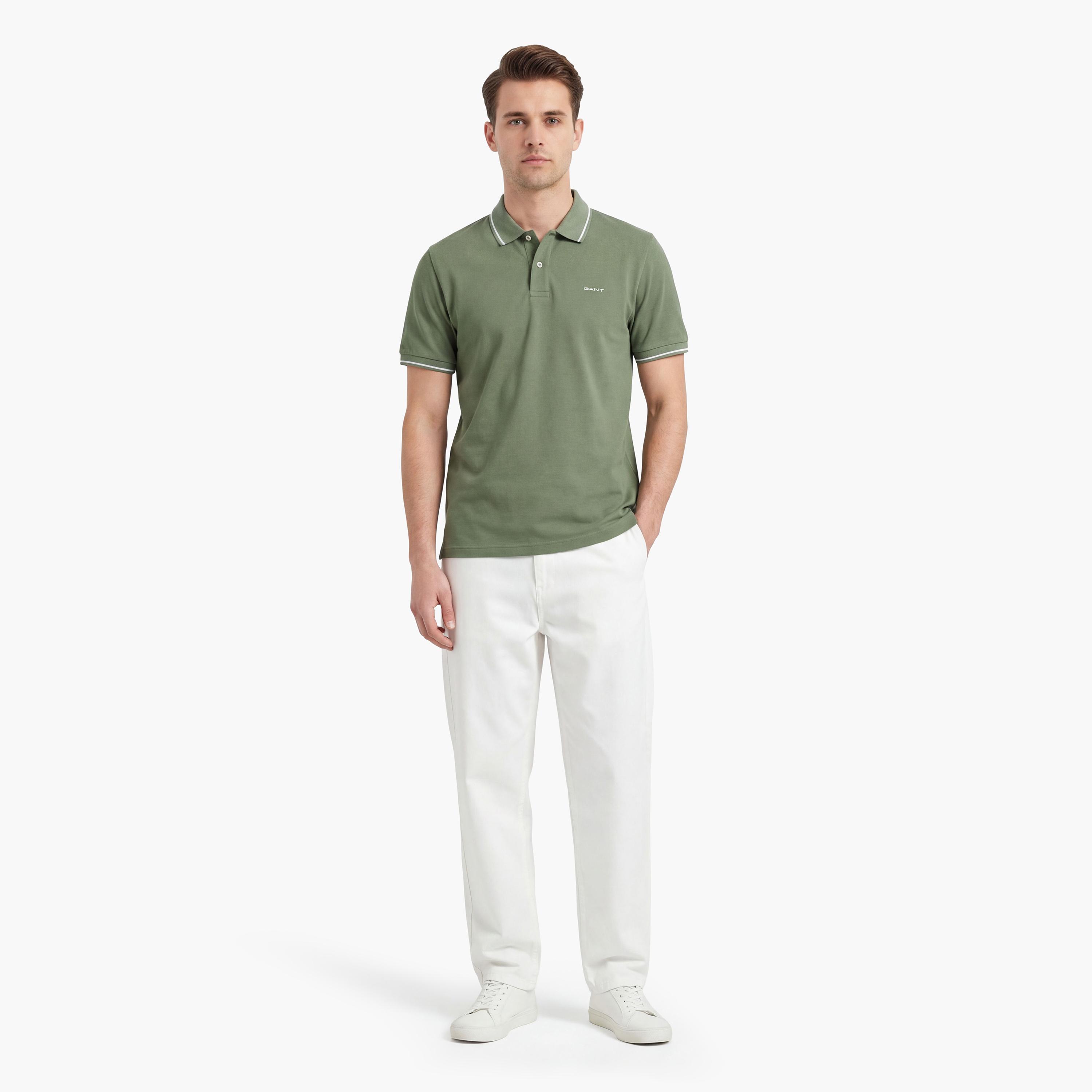 تيشيرت بولو رجالي بياقة سادة وأكمام قصيرة من جانت.-men-clothing-tshirtsandpolos-polos-image-29