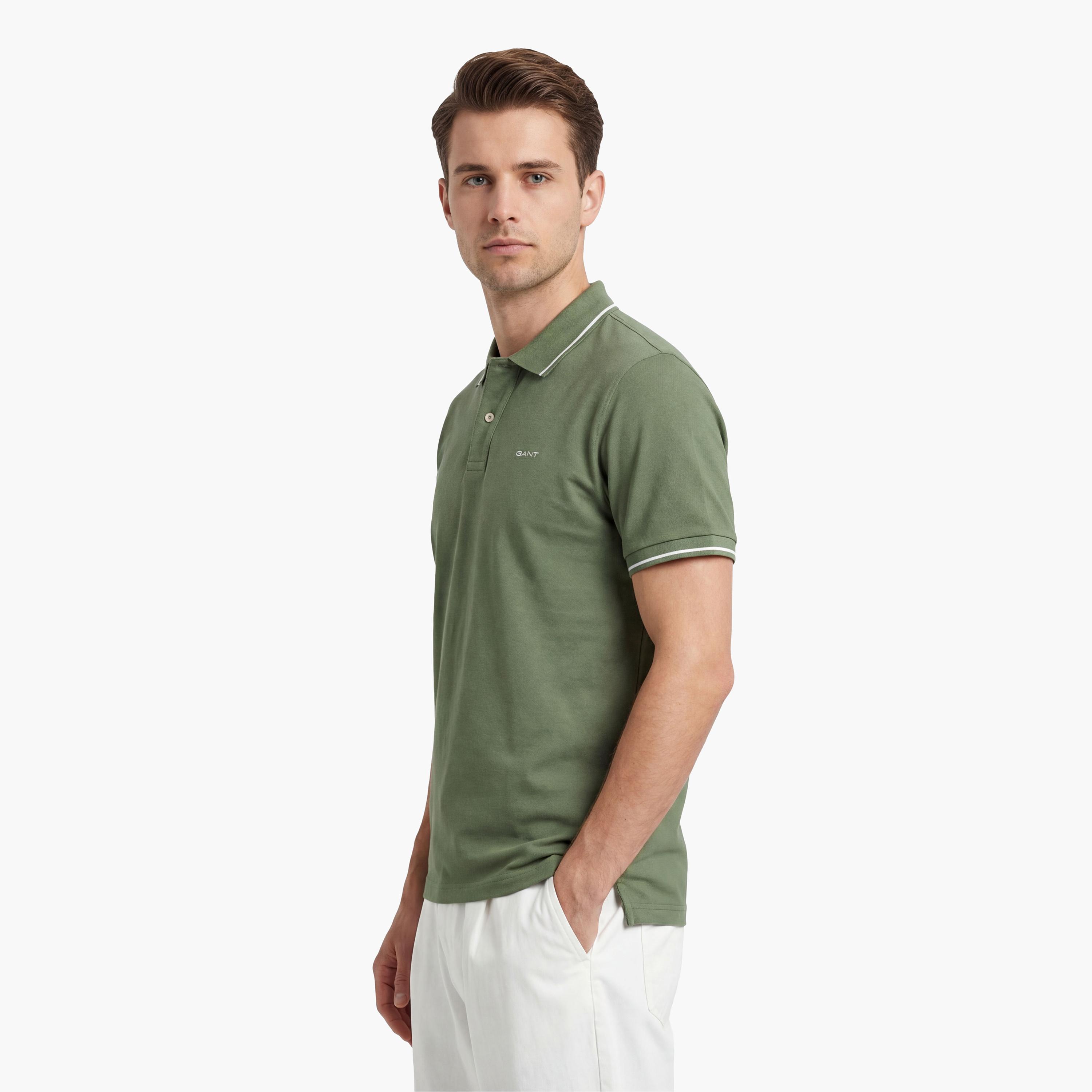 تيشيرت بولو رجالي بياقة سادة وأكمام قصيرة من جانت.-men-clothing-tshirtsandpolos-polos-image-30
