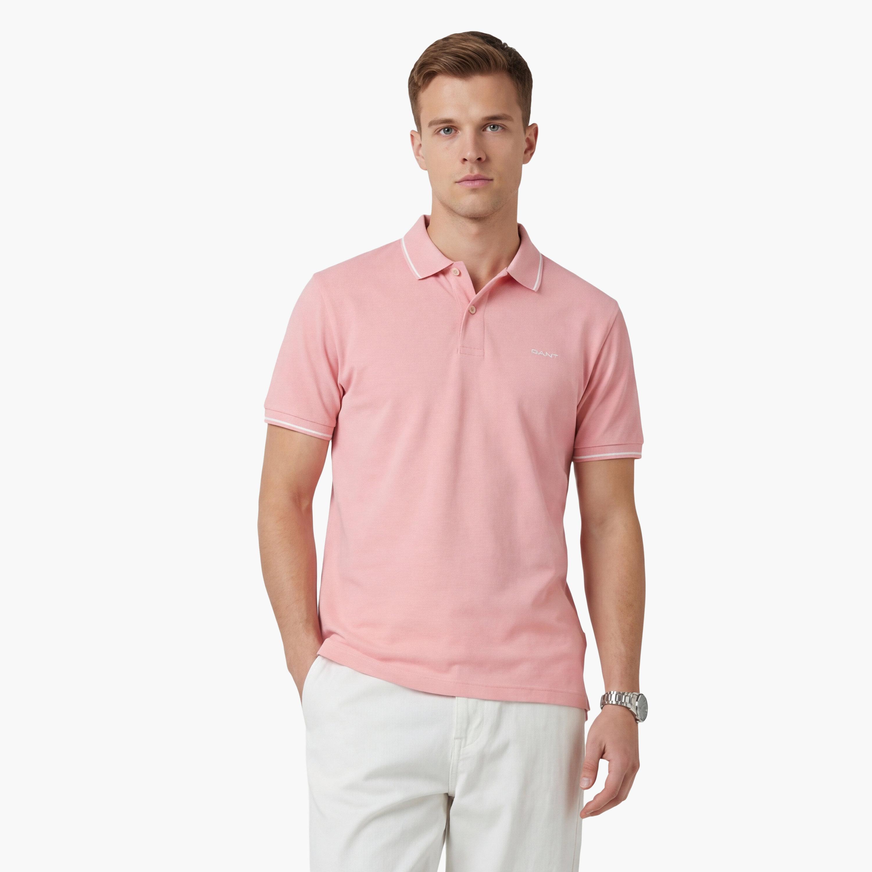 تيشيرت بولو رجالي بياقة سادة وأكمام قصيرة من جانت.-men-clothing-tshirtsandpolos-polos-image-58