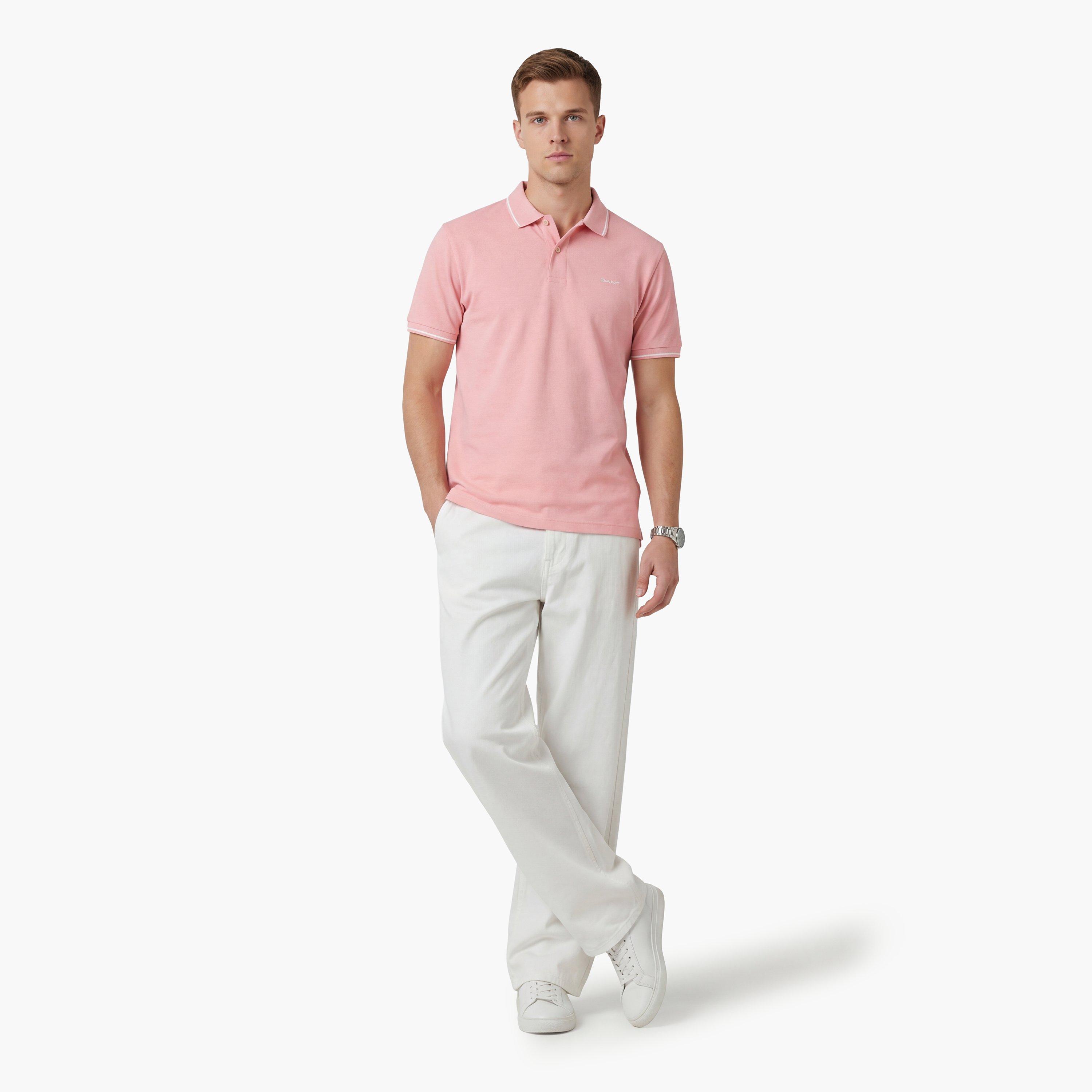 تيشيرت بولو رجالي بياقة سادة وأكمام قصيرة من جانت.-men-clothing-tshirtsandpolos-polos-image-59