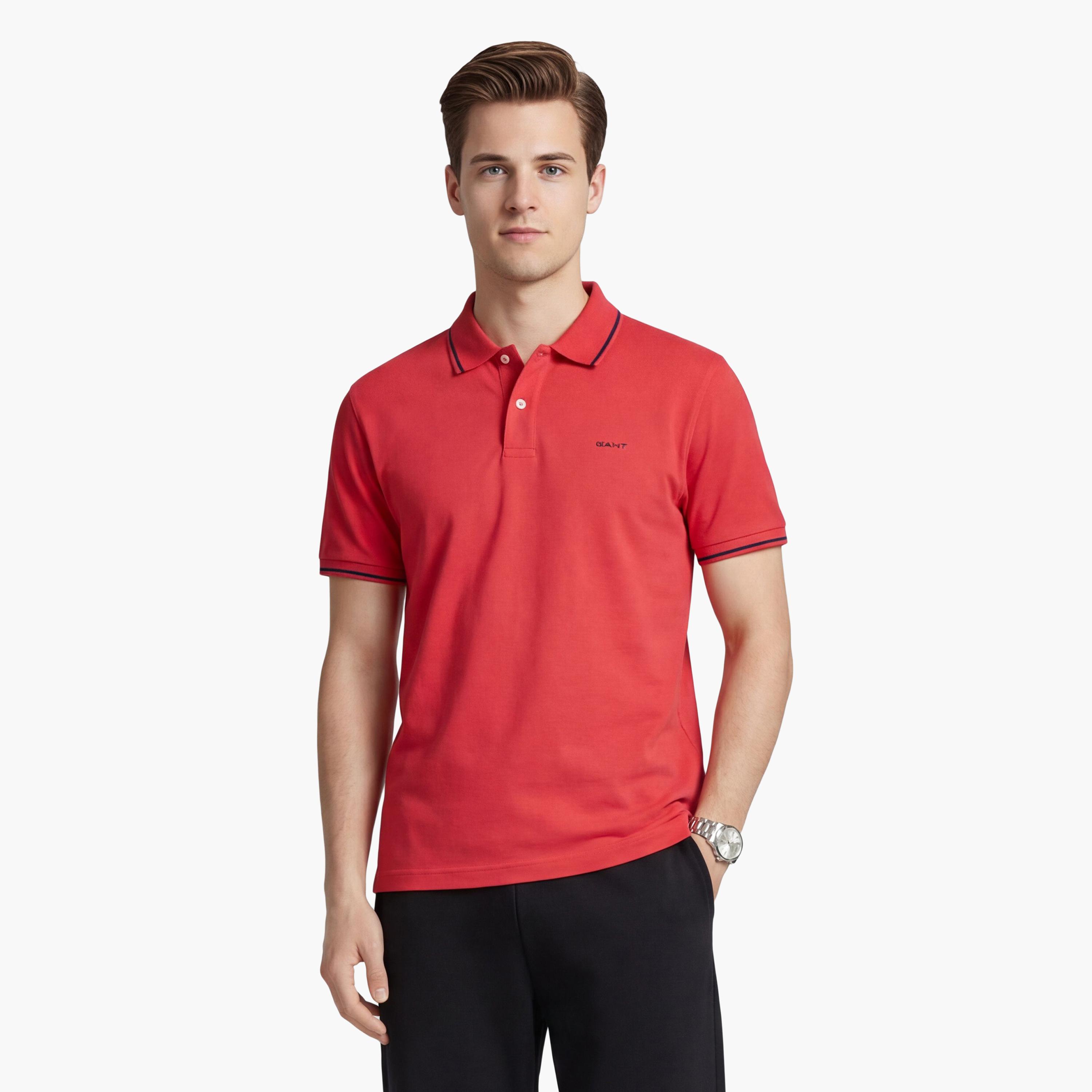 تيشيرت بولو رجالي بياقة سادة وأكمام قصيرة من جانت.-men-clothing-tshirtsandpolos-polos-image-52