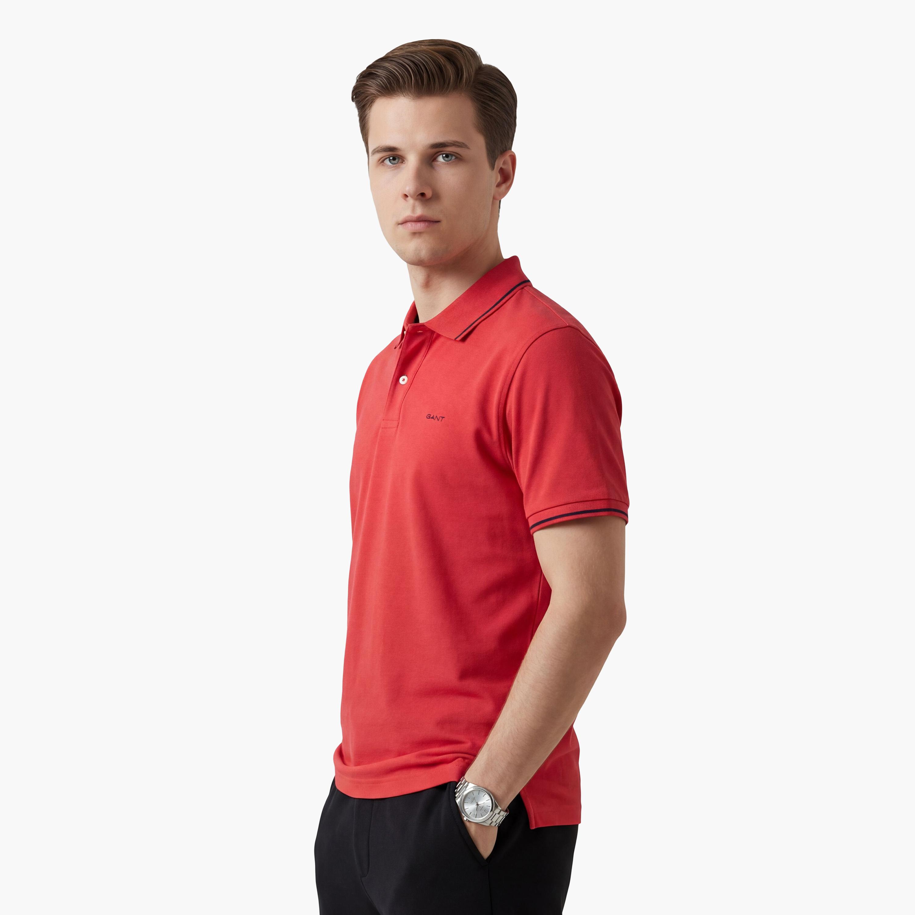 تيشيرت بولو رجالي بياقة سادة وأكمام قصيرة من جانت.-men-clothing-tshirtsandpolos-polos-image-54