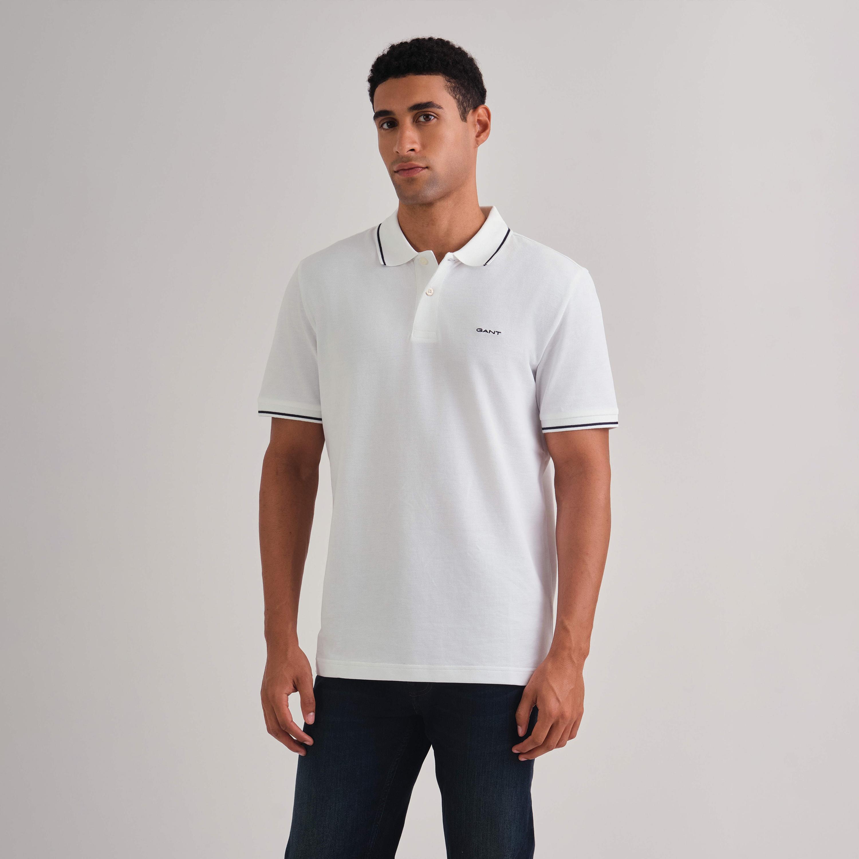 تيشيرت بولو رجالي بياقة سادة وأكمام قصيرة من جانت.-men-clothing-tshirtsandpolos-polos-image-13