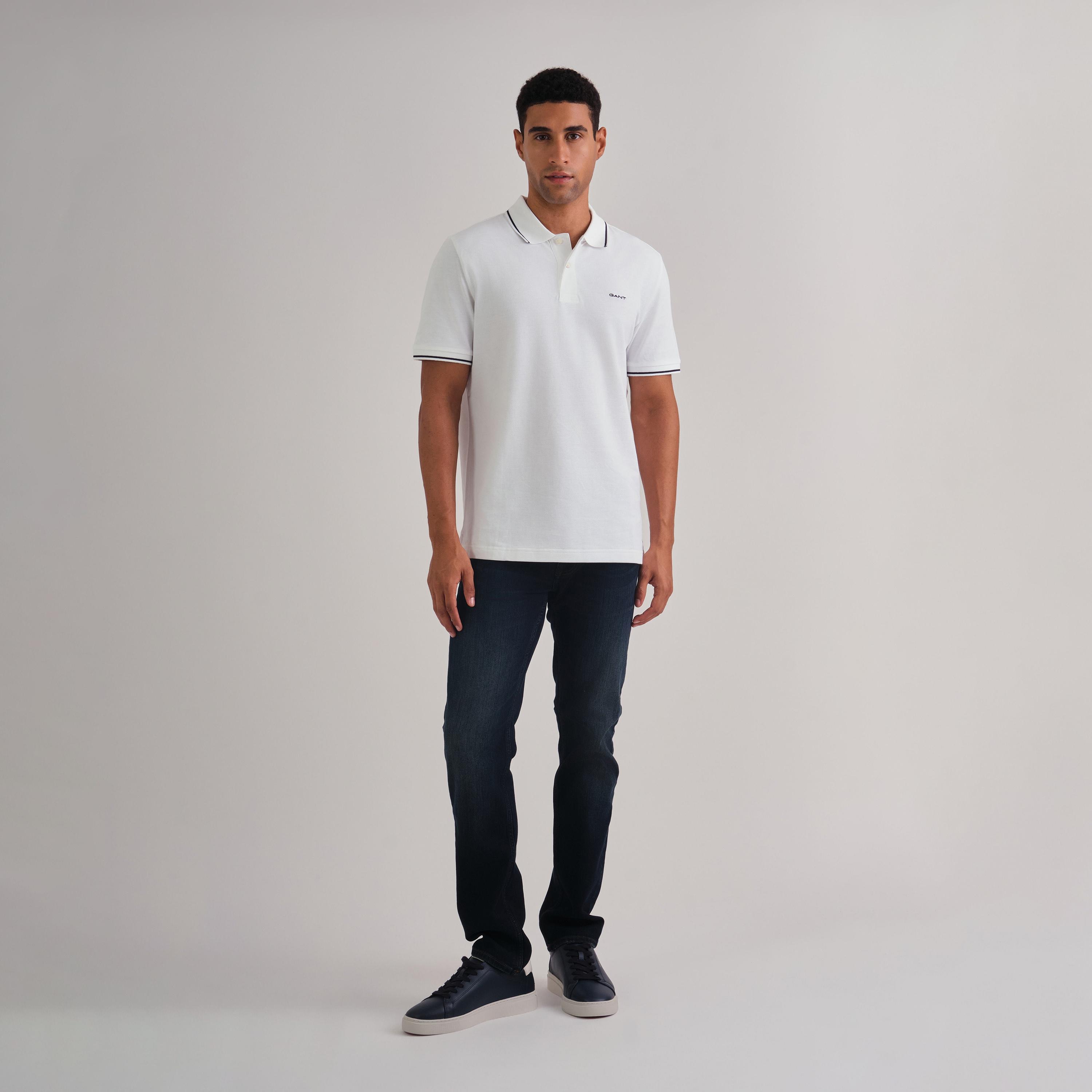 تيشيرت بولو رجالي بياقة سادة وأكمام قصيرة من جانت.-men-clothing-tshirtsandpolos-polos-image-14