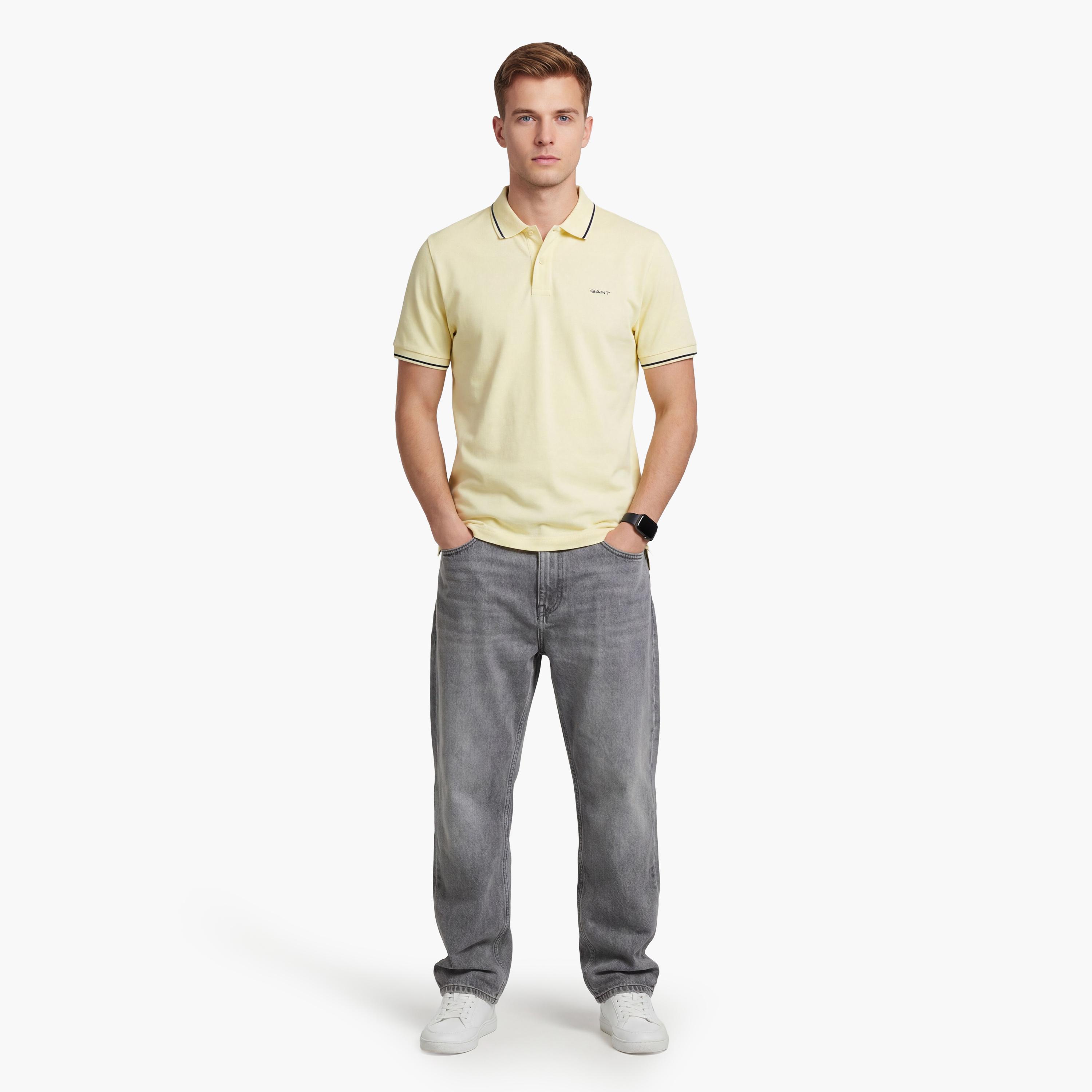 تيشيرت بولو رجالي بياقة سادة وأكمام قصيرة من جانت.-men-clothing-tshirtsandpolos-polos-image-65