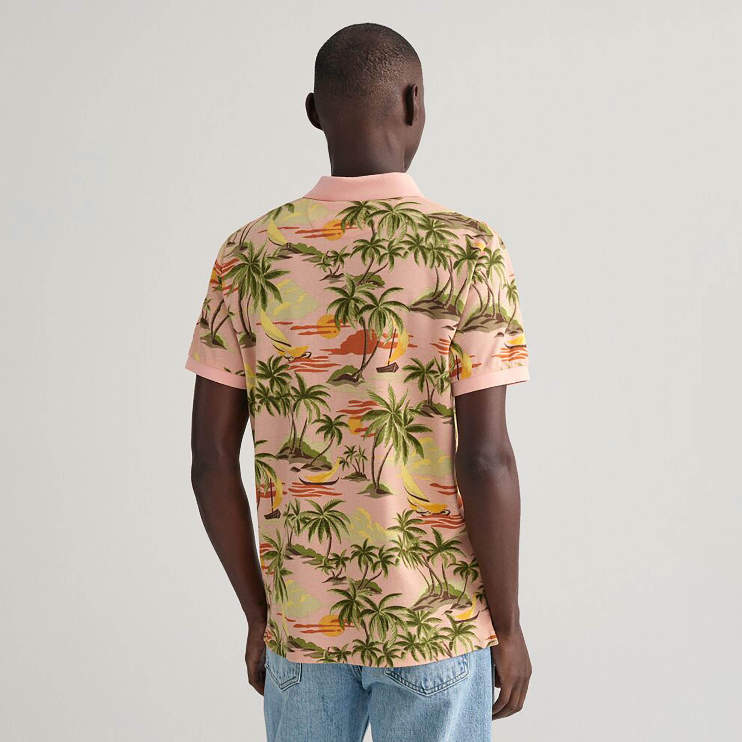 تي شيرت بولو بأكمام قصيرة وياقة مطبوعة من غانت-men-clothing-tshirtsandpolos-polos-image-6