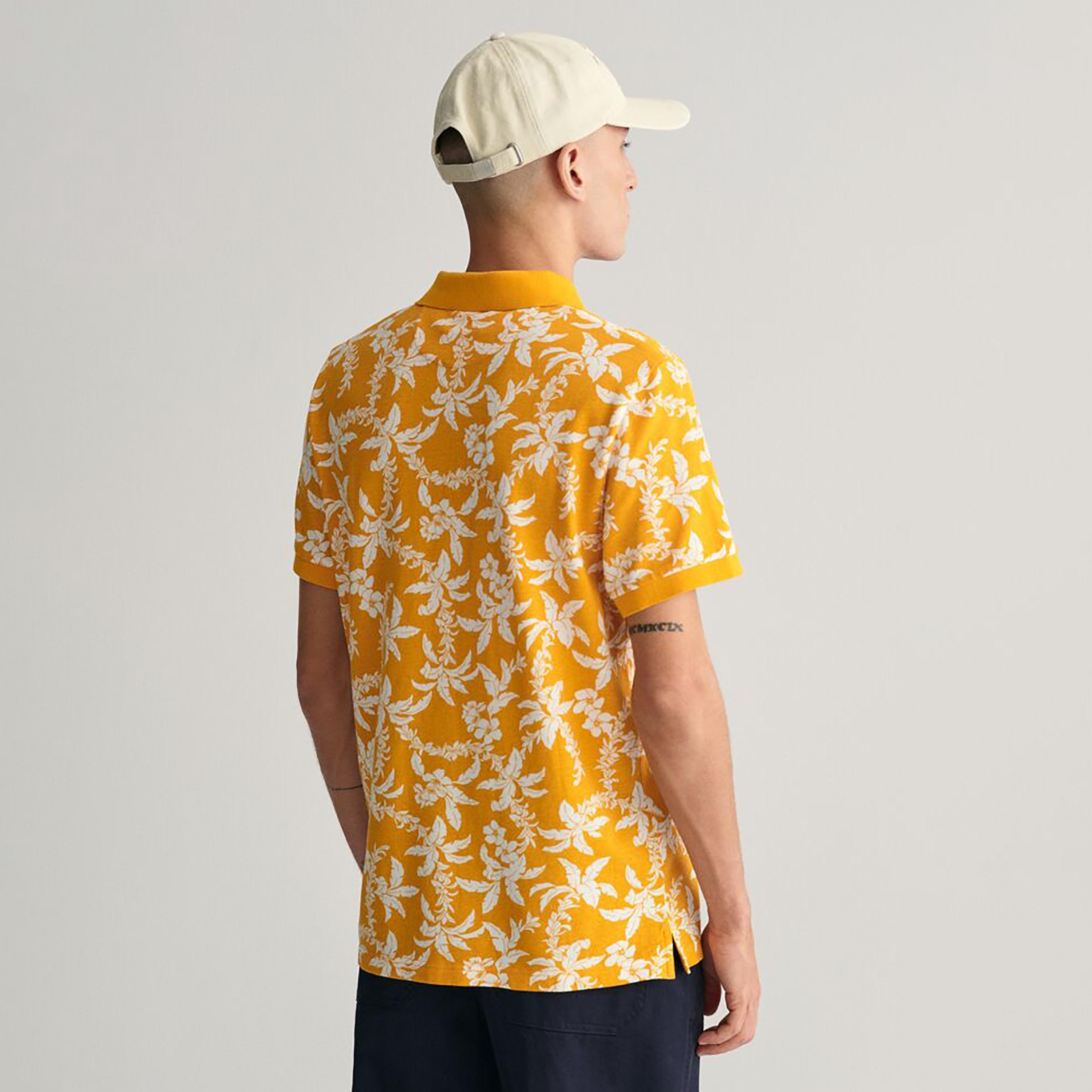 Gant Palm Lei Print Collared Short Sleeves Polo T-Shirt-men-clothing-tshirtsandpolos-polos-image-9