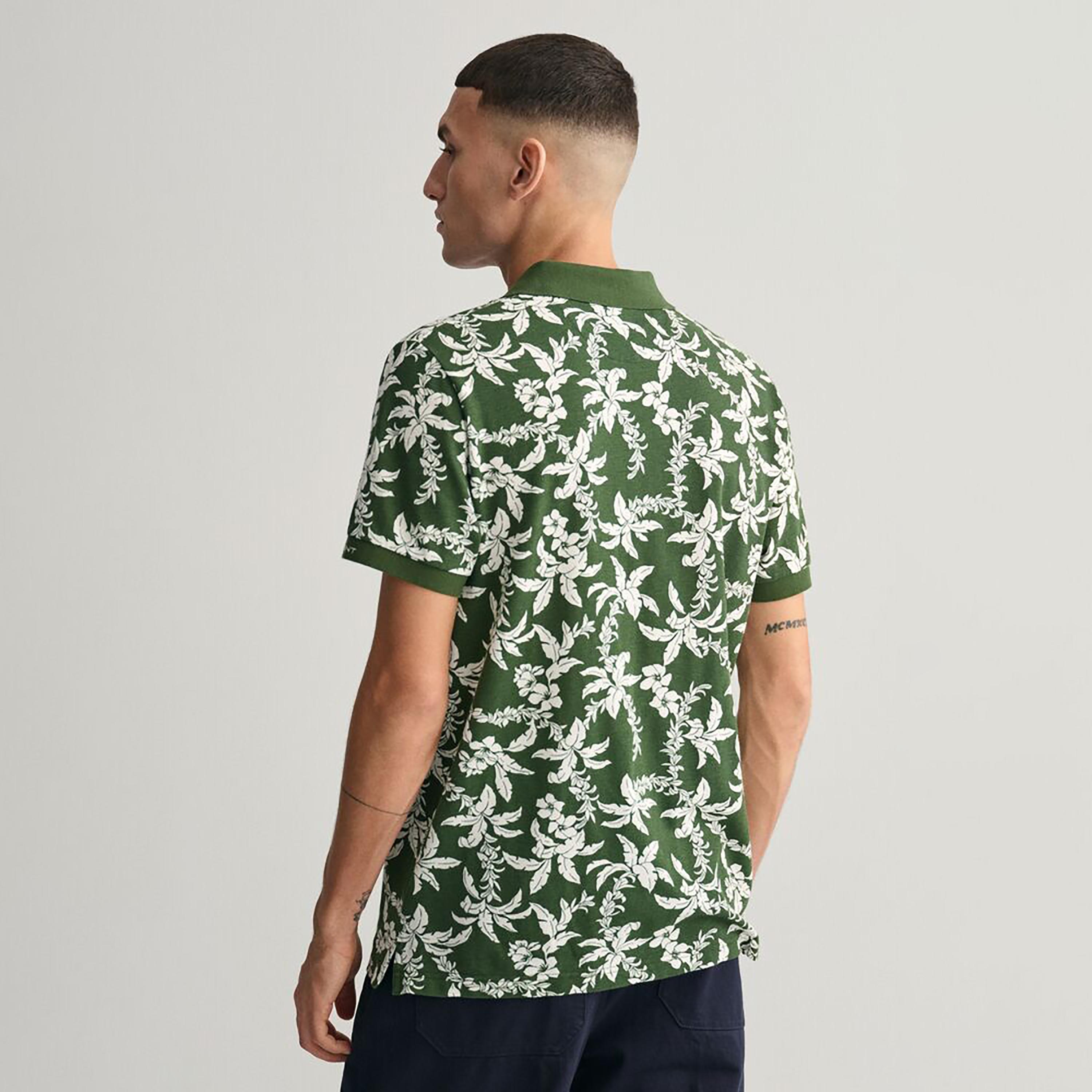 Gant Palm Lei Print Collared Short Sleeves Polo T-Shirt-men-clothing-tshirtsandpolos-polos-image-3