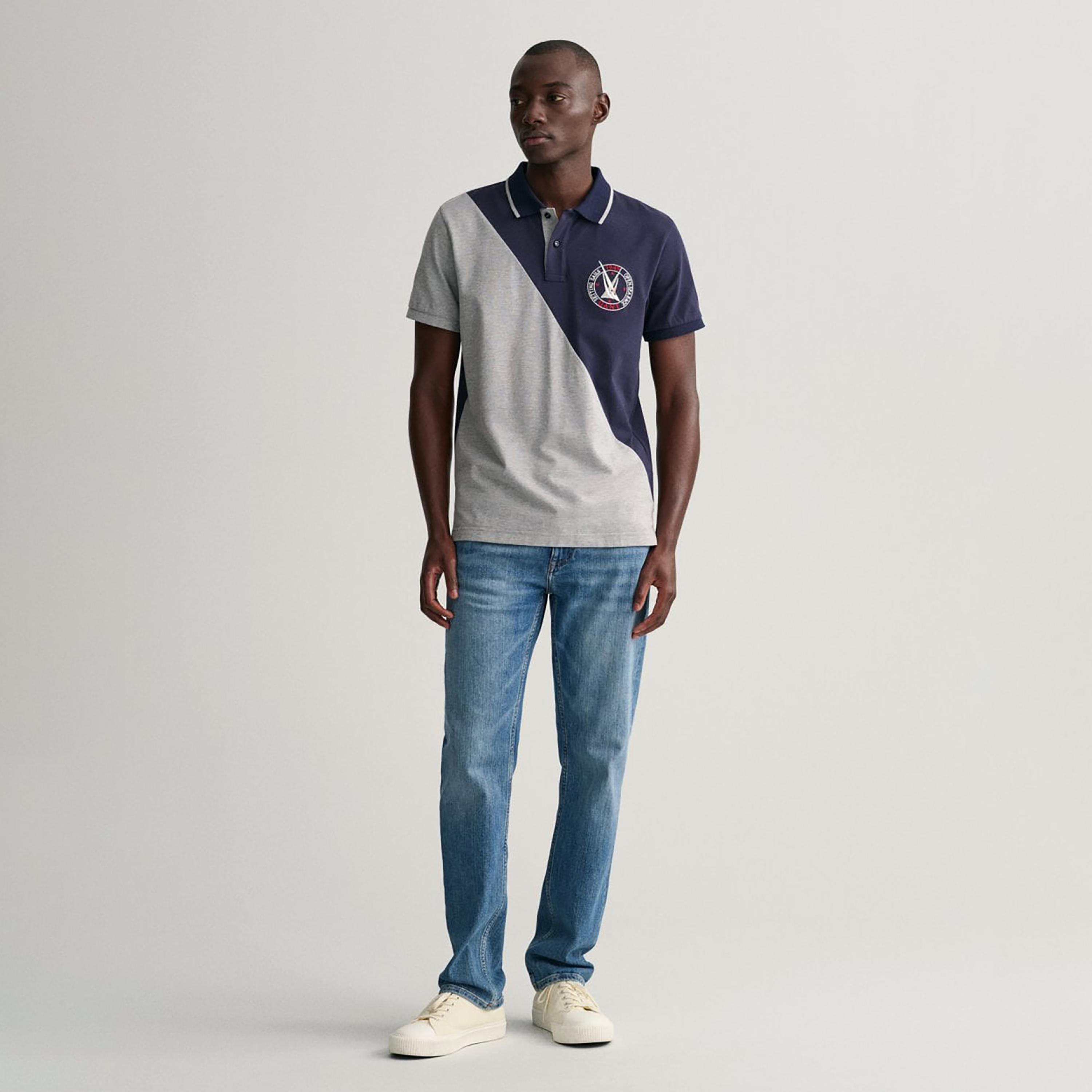 Gant Colour Block Collared Short Sleeves Polo T-Shirt-men-clothing-tshirtsandpolos-polos-image-2