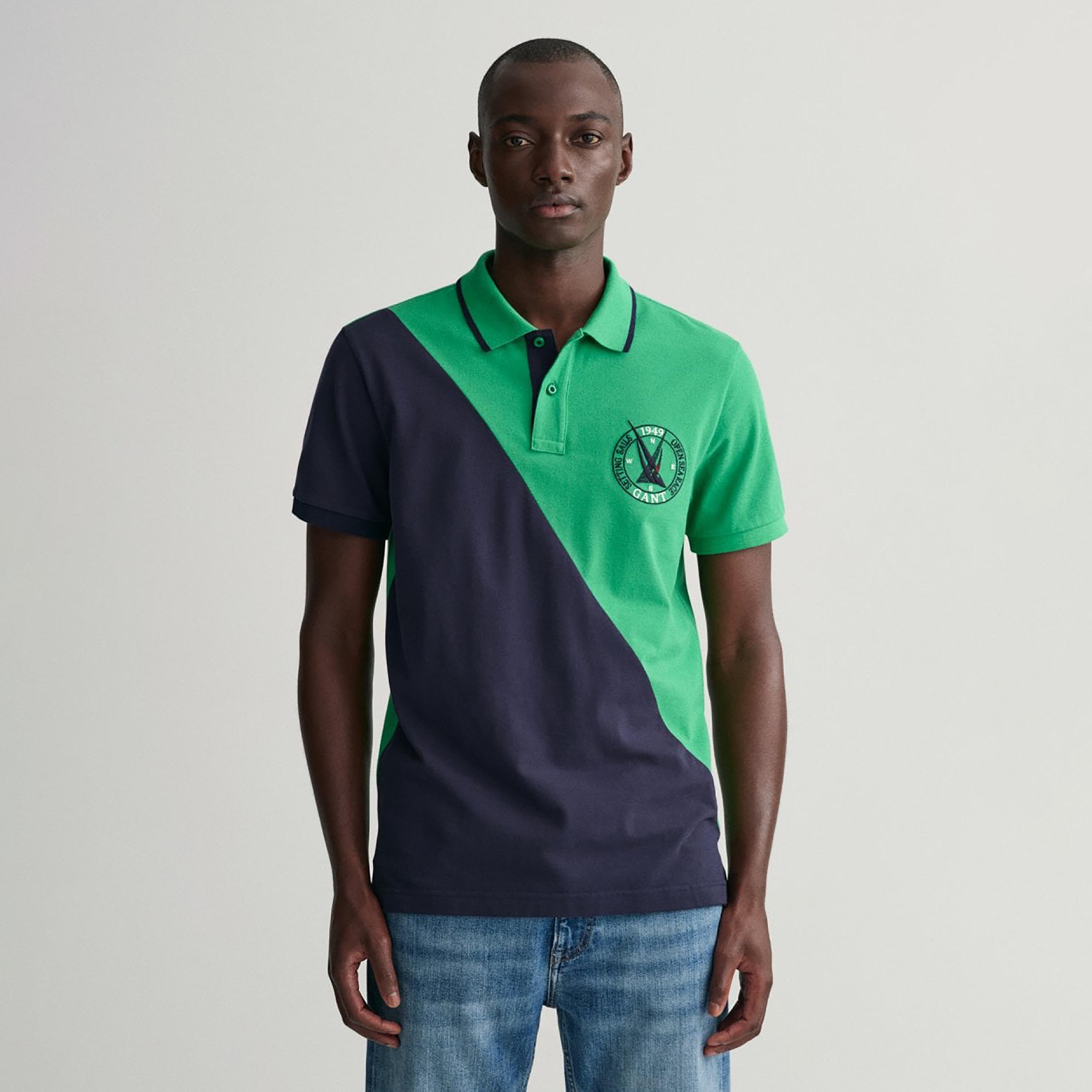 Gant Colour Block Collared Short Sleeves Polo T-Shirt-men-clothing-tshirtsandpolos-polos-image-1
