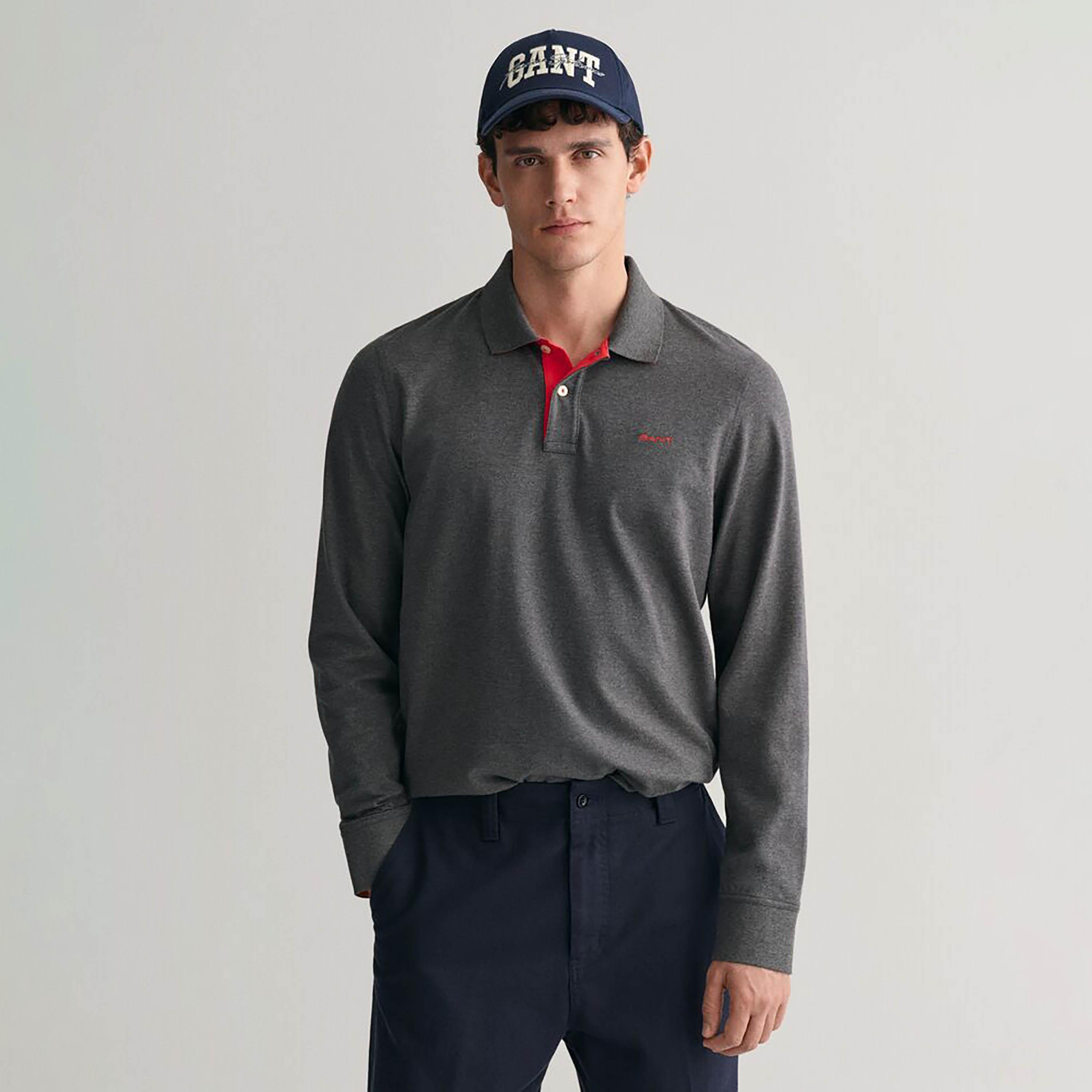 غانت عادي الياقات طويلة الأكمام بساط الرجال-men-clothing-tshirtsandpolos-polos-image-6