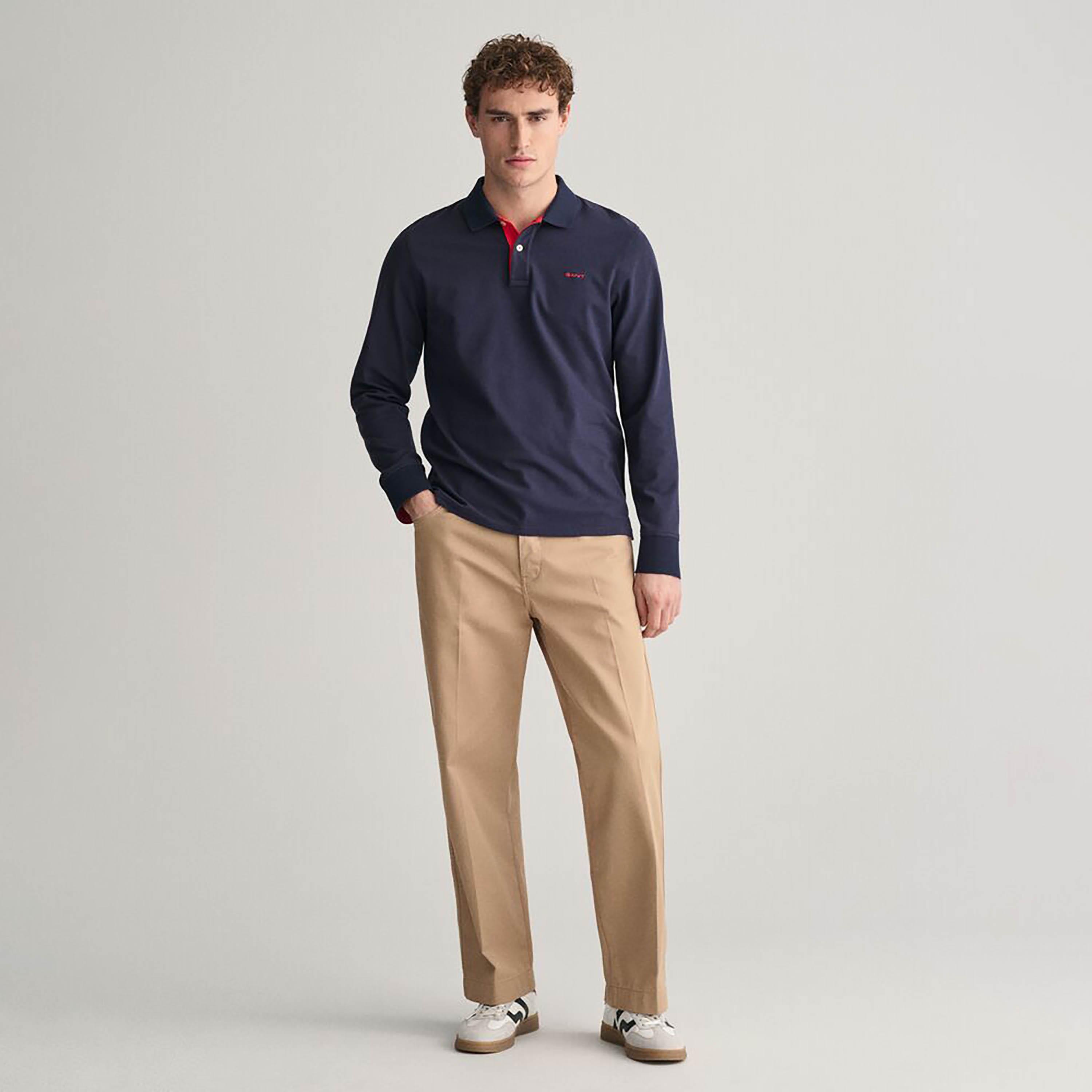 غانت عادي الياقات طويلة الأكمام بساط الرجال-men-clothing-tshirtsandpolos-polos-image-12