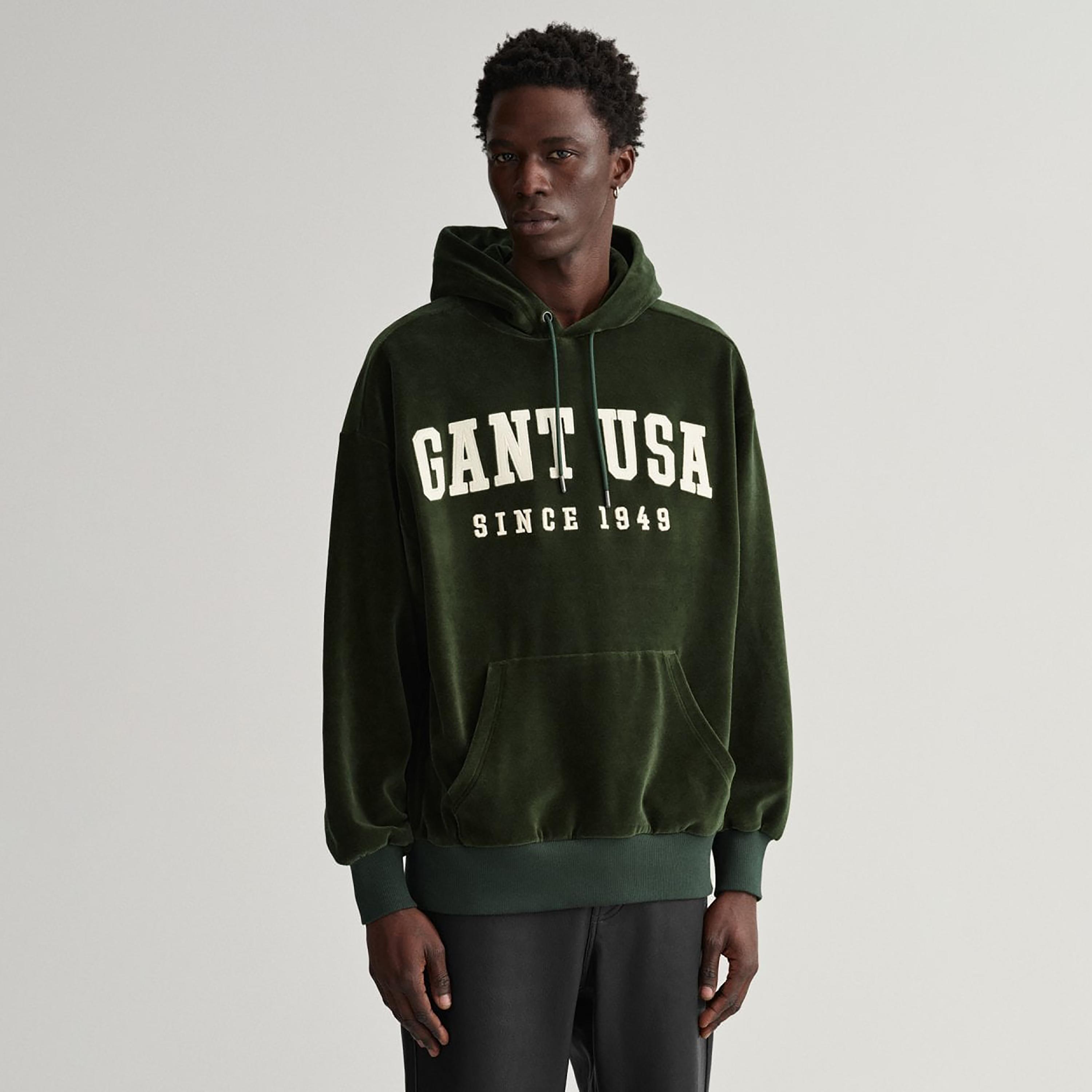 Gant Embroidered Logo Hoodie with Kangaroo Pocket-men-winterwear-hoodiesandsweatshirts-image-1