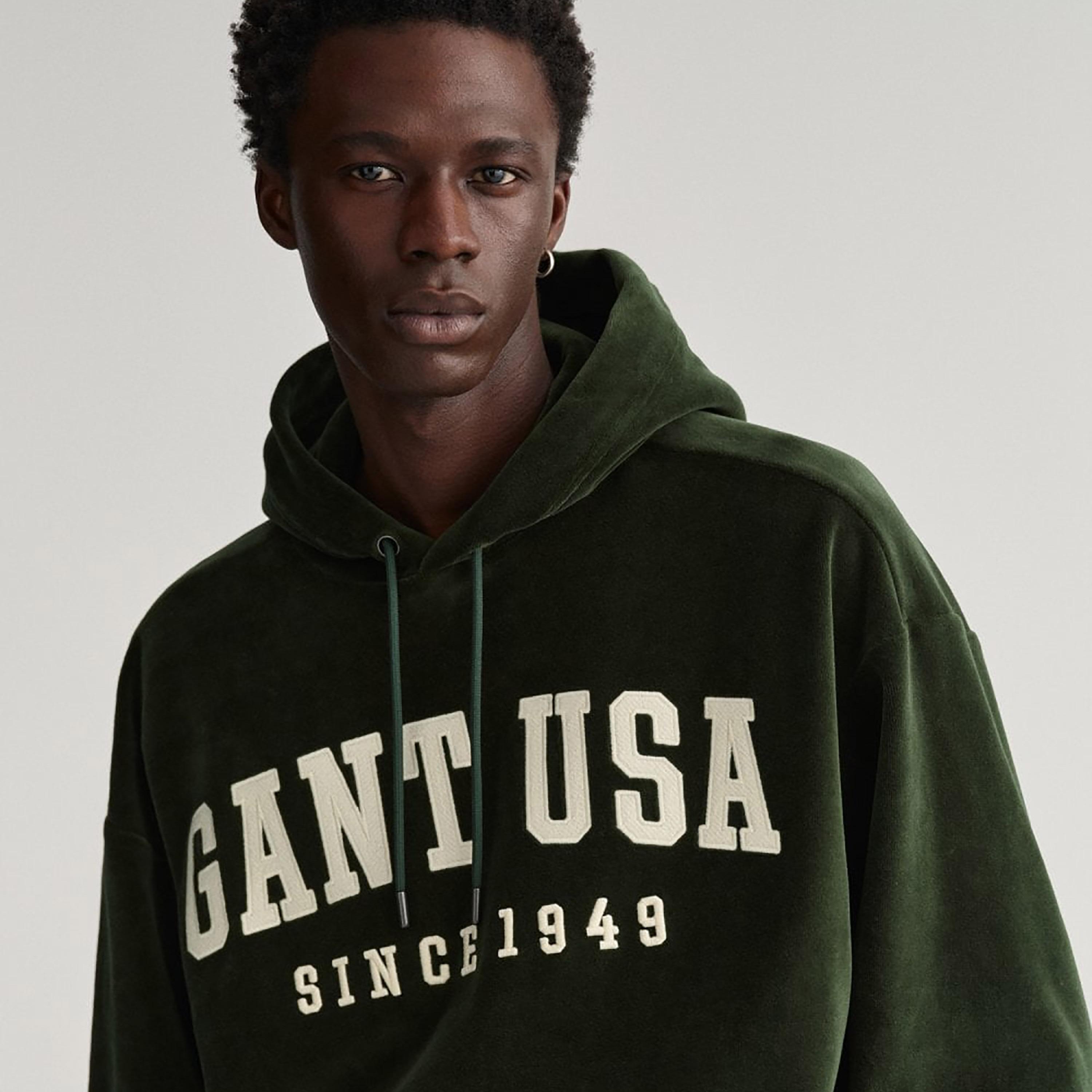 Gant Embroidered Logo Hoodie with Kangaroo Pocket-men-winterwear-hoodiesandsweatshirts-image-2
