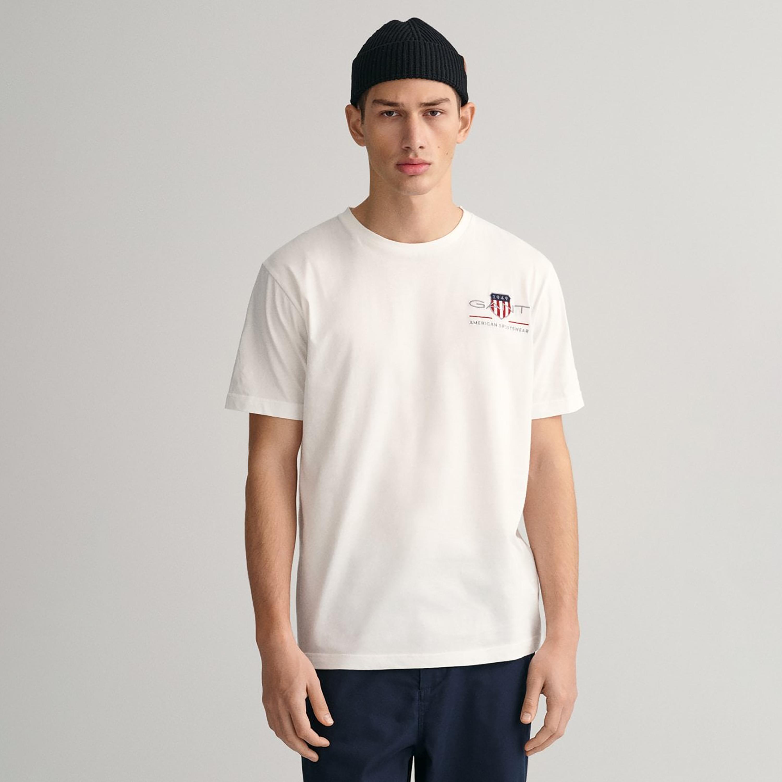 Gant Archive Shield Regular Fit Short Sleeves Crew Neck Men's T-Shirt-men-clothing-tshirtsandpolos-tshirts-image-1