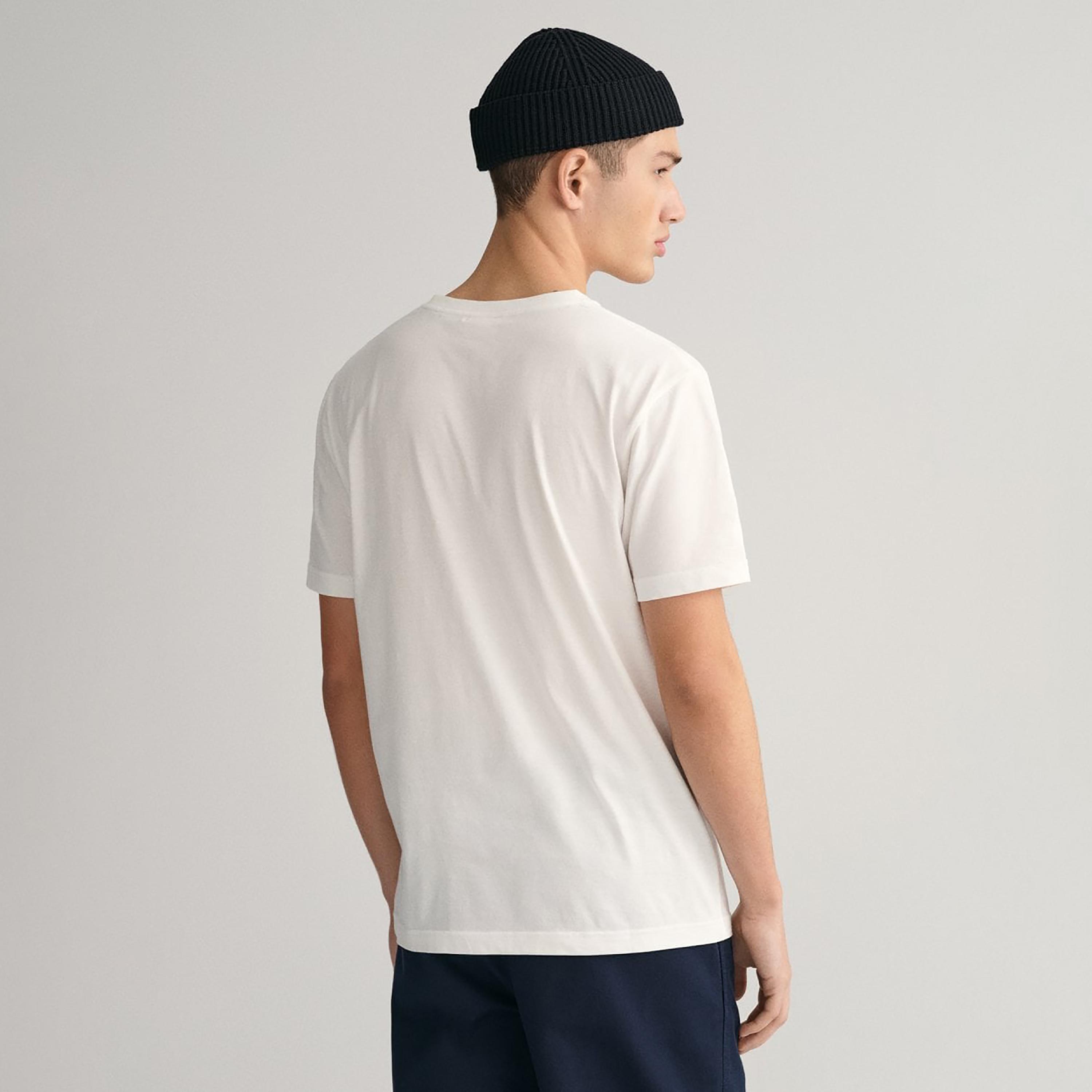 تي-شيرت من جانت لوجو مطرز بأكمام قصيرة ورقبة دائرية-men-clothing-tshirtsandpolos-tshirts-image-4