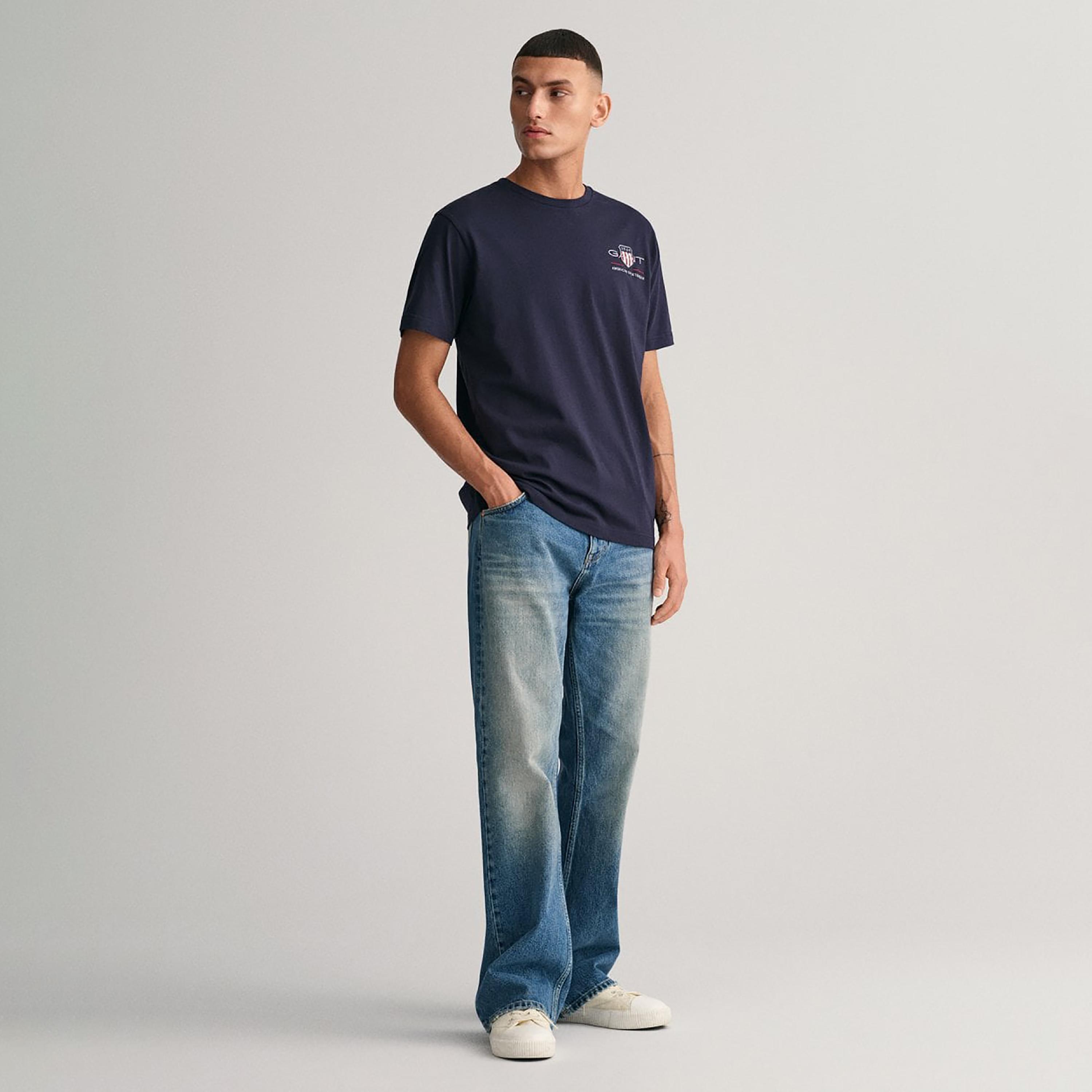 Gant Embroidered Logo Crew Neck Short Sleeves T-Shirt-men-clothing-tshirtsandpolos-tshirts-image-2