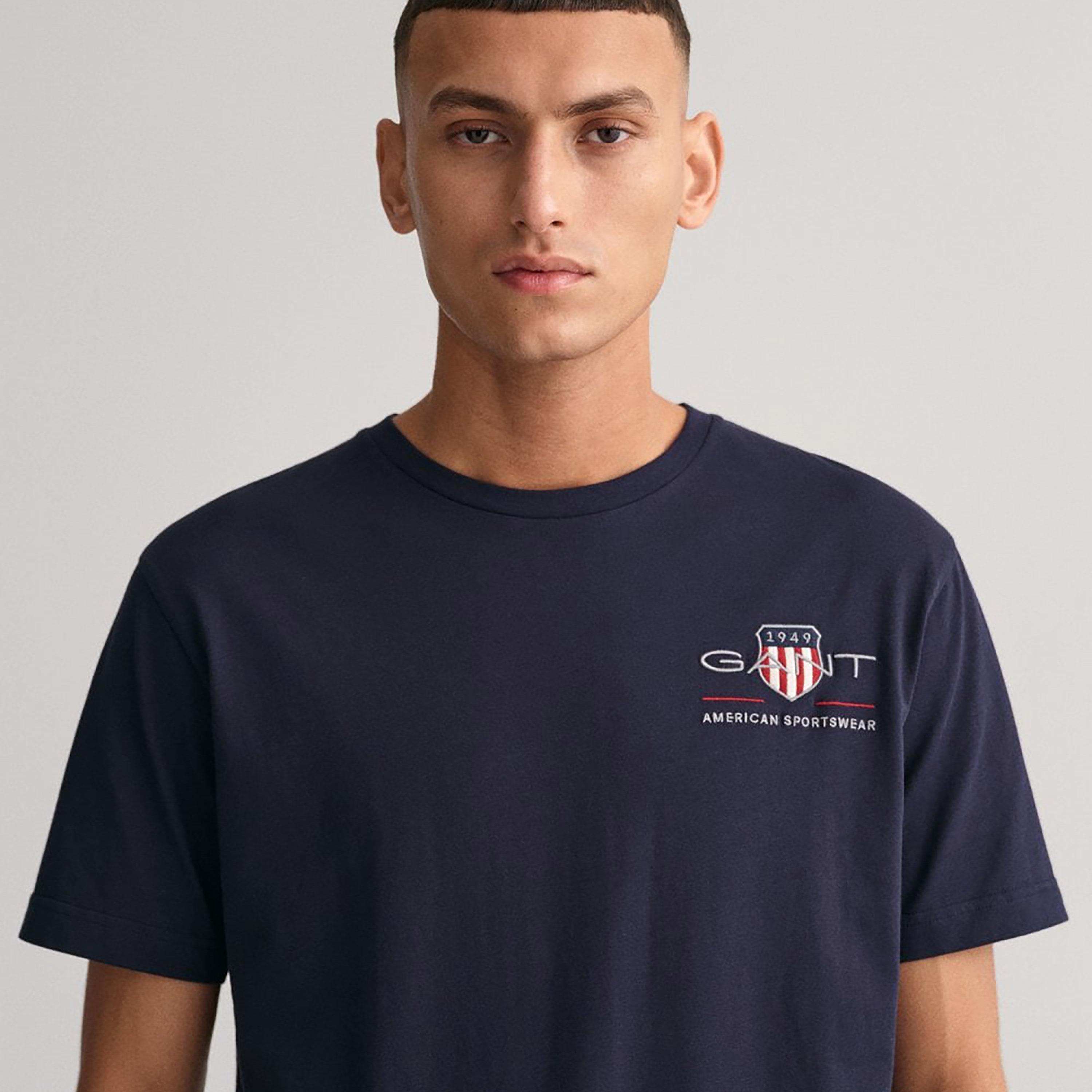 Gant Embroidered Logo Crew Neck Short Sleeves T-Shirt-men-clothing-tshirtsandpolos-tshirts-image-3
