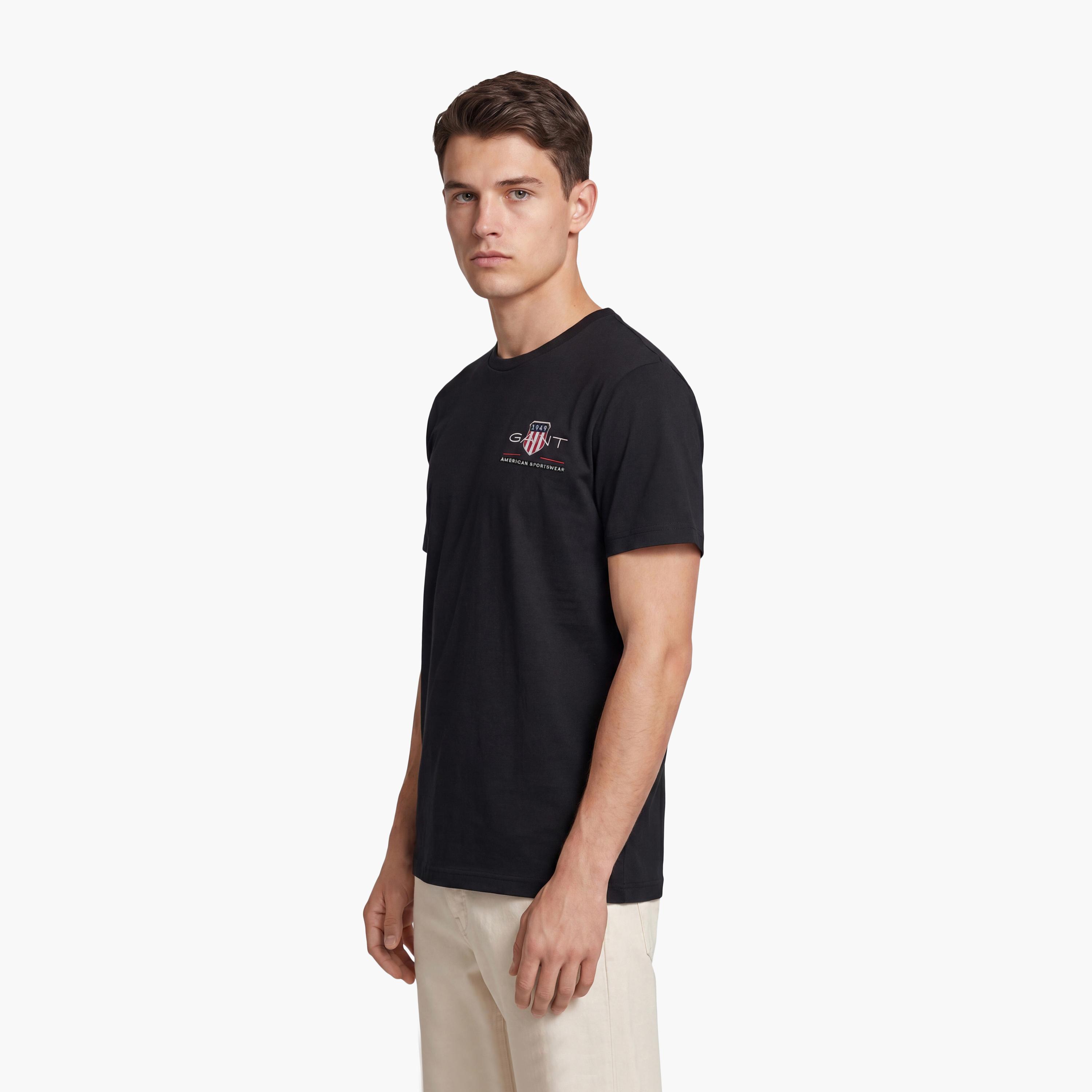 Gant Archive Shield Regular Fit Short Sleeves Crew Neck Men's T-Shirt-men-clothing-tshirtsandpolos-tshirts-image-3