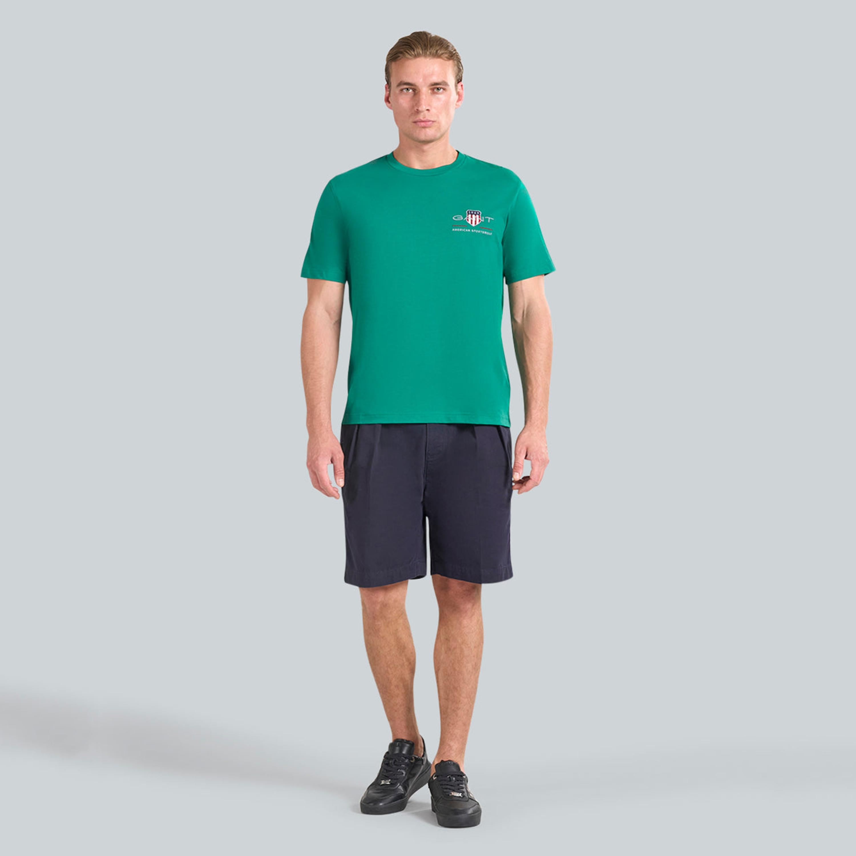 Gant Plain Crew Neck Short Sleeves Men's T-Shirt-men-clothing-tshirtsandpolos-tshirts-image-2