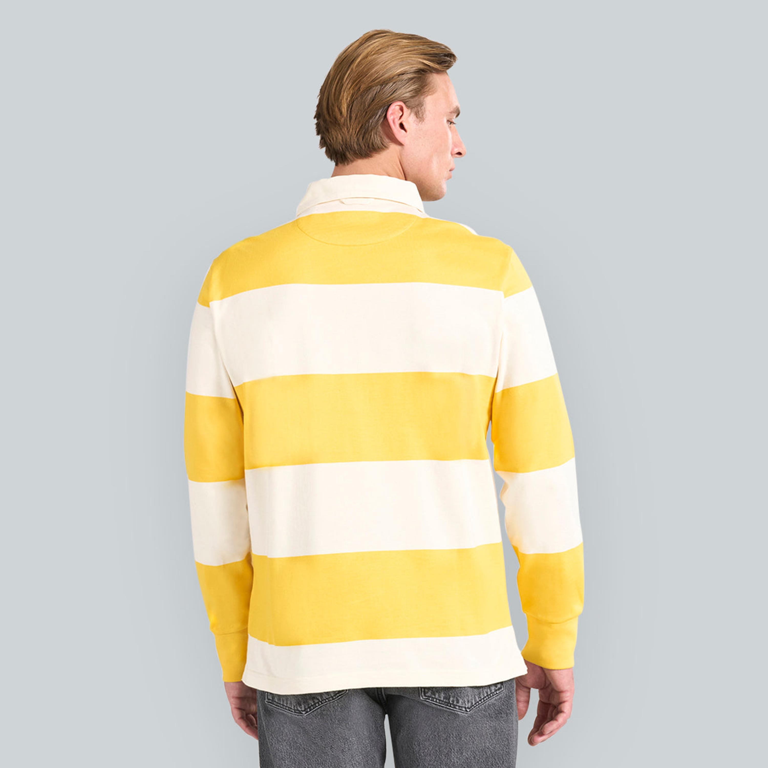 تيشيرت رجالي بقصة راغبي بياقة مخططة وأكمام طويلة من جانت.-men-clothing-tshirtsandpolos-polos-image-8