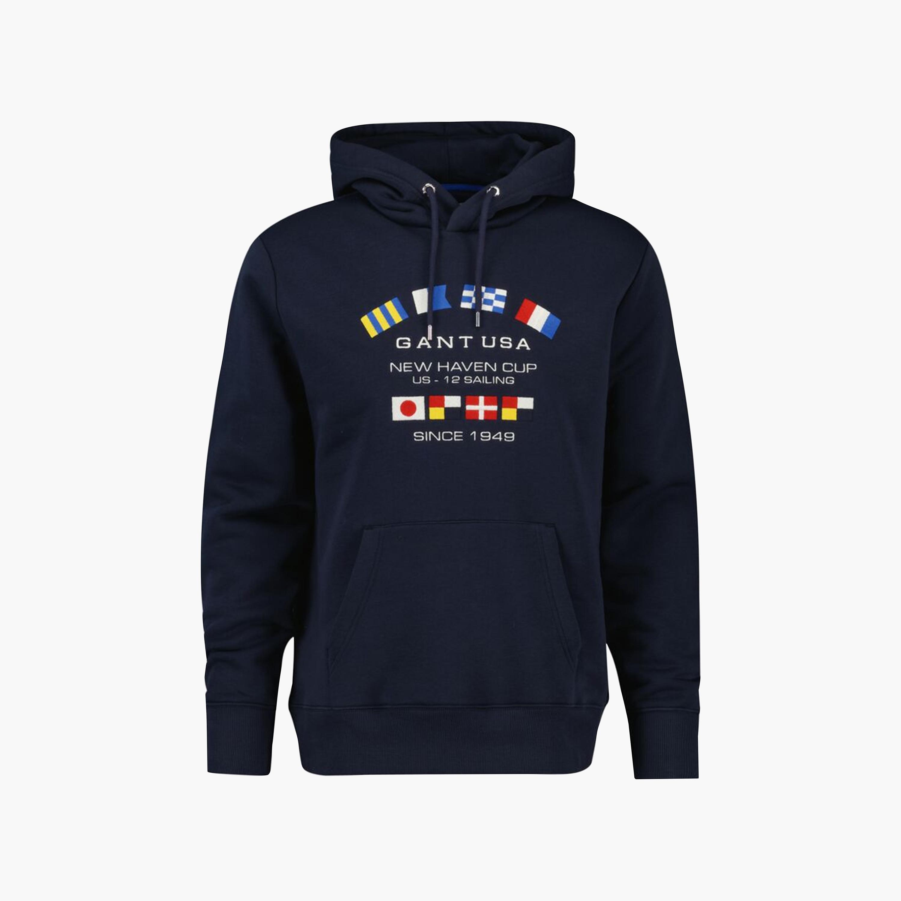 Gant Graphic Print Hooded Neck Long Sleeves Men's Sweatshirt-men-winterwear-hoodiesandsweatshirts-image-6