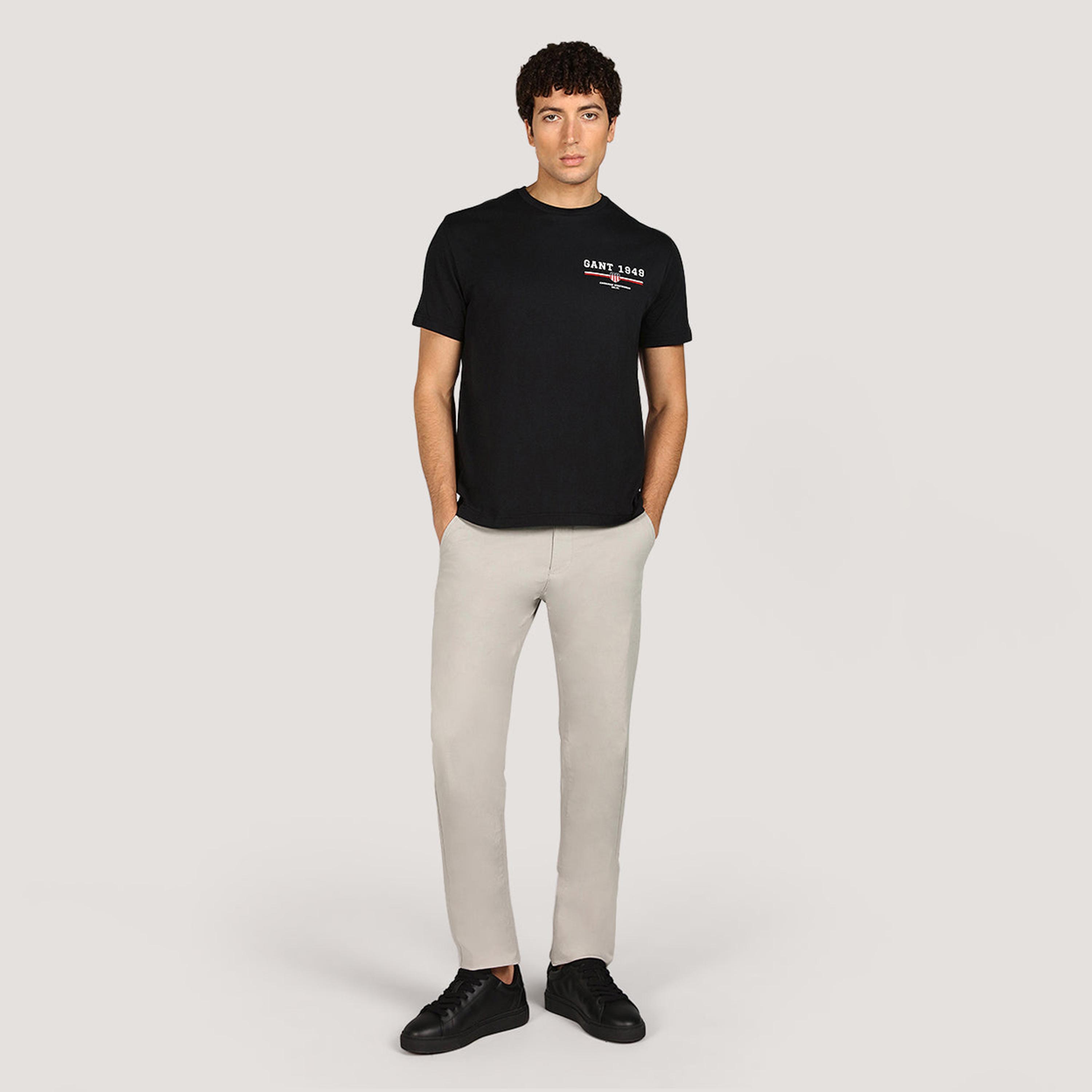 Gant Plain Regular Fit Short Sleeves Crew Neck Men's T-Shirt-men-clothing-tshirtsandpolos-tshirts-image-2