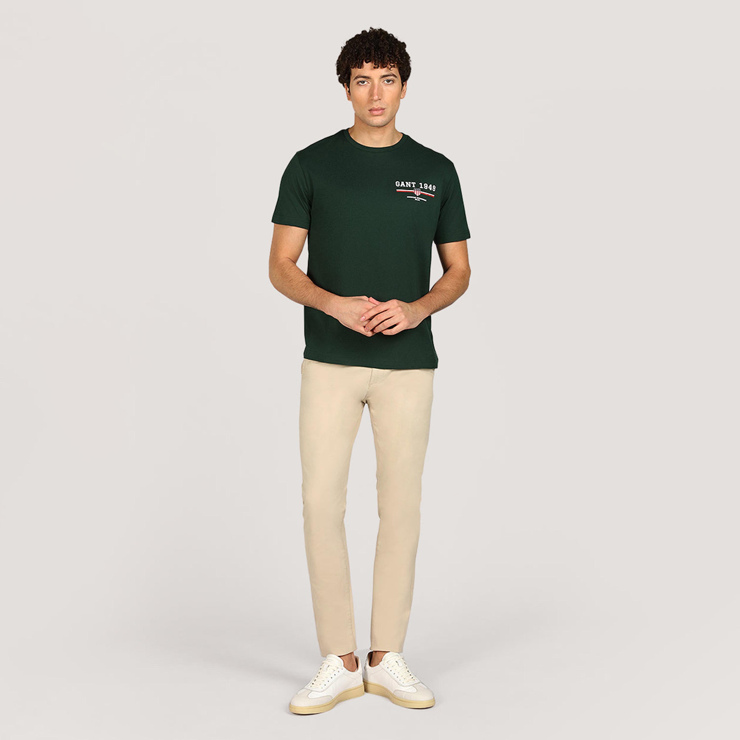 Gant Logo Print Crew Neck Short Sleeves Men's T-Shirt-men-clothing-tshirtsandpolos-tshirts-image-2