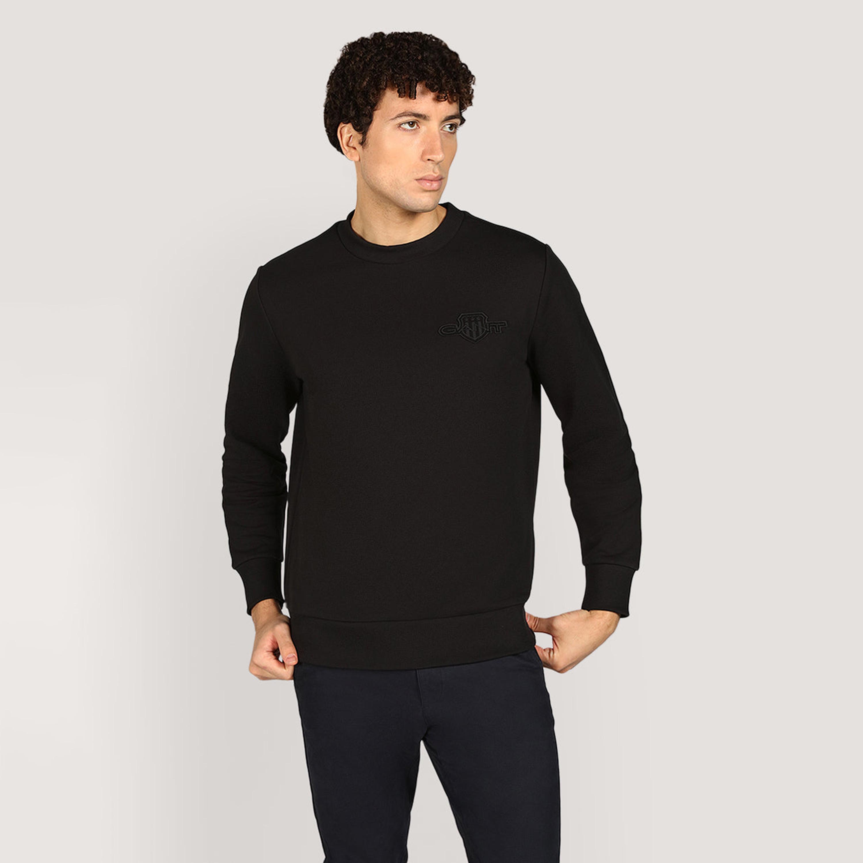 Gant Plain Round Neck Long Sleeves Men's Sweatshirt-men-winterwear-hoodiesandsweatshirts-image-1