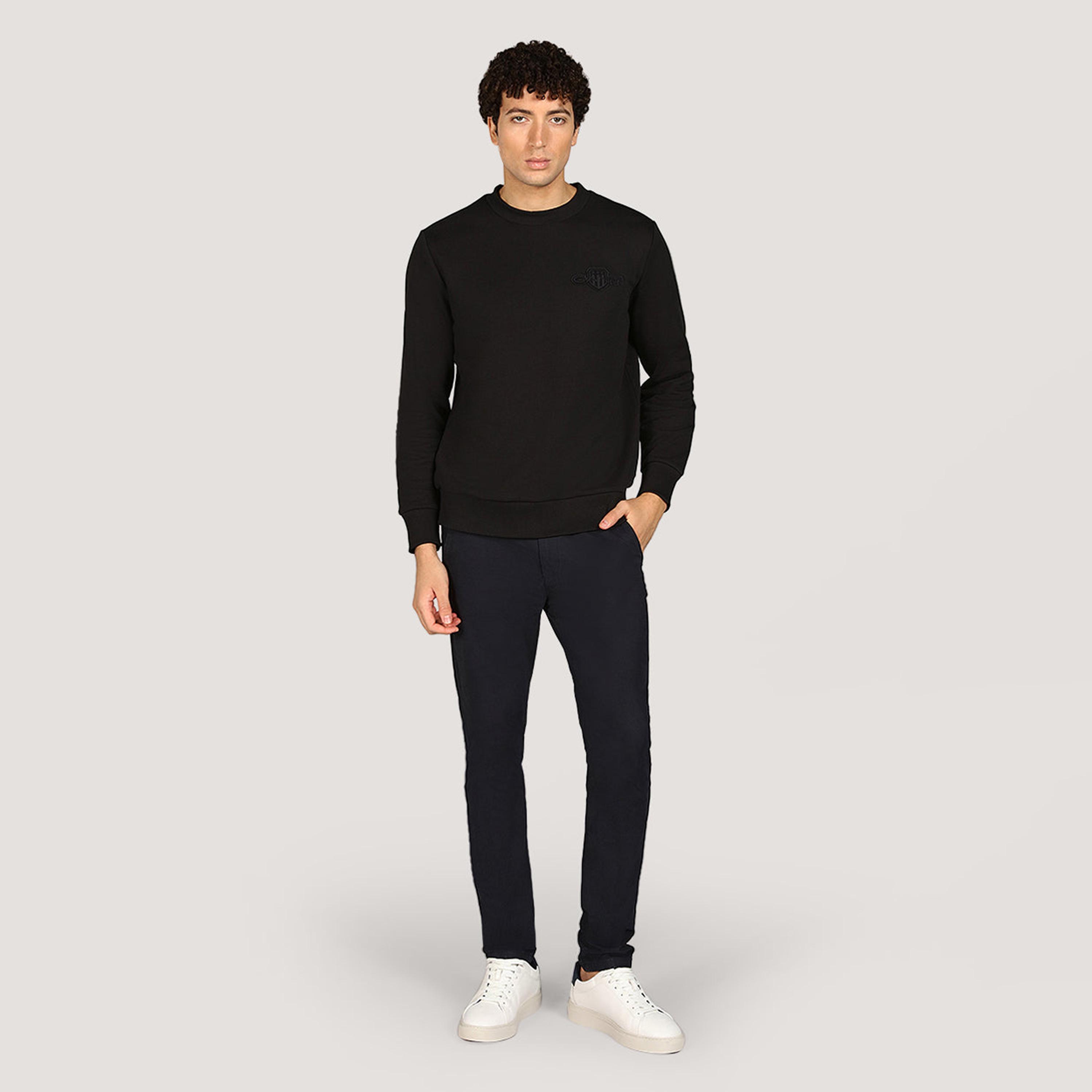 Gant Plain Round Neck Long Sleeves Men's Sweatshirt-men-winterwear-hoodiesandsweatshirts-image-2