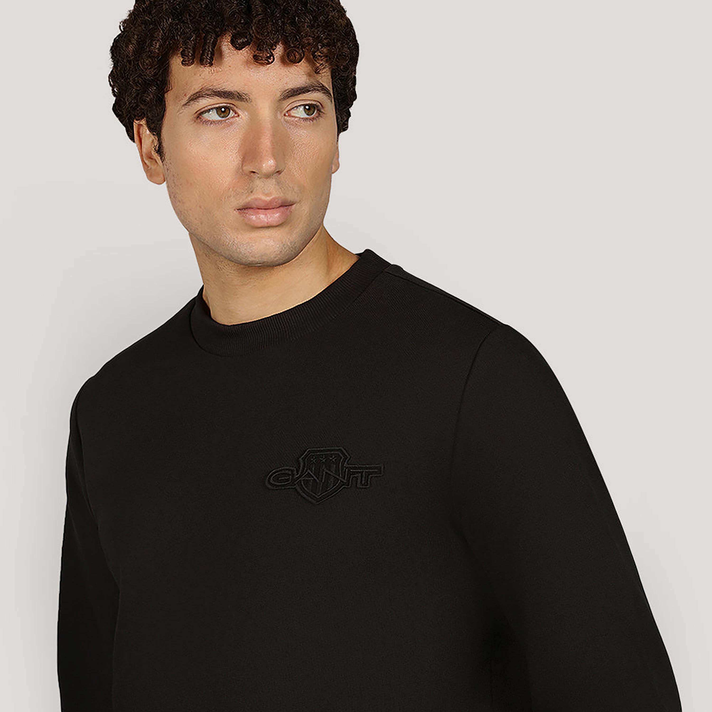 سويت شيرت رجالي بياقة دائرية وأكمام طويلة، سادة من جانت-men-winterwear-hoodiesandsweatshirts-image-3