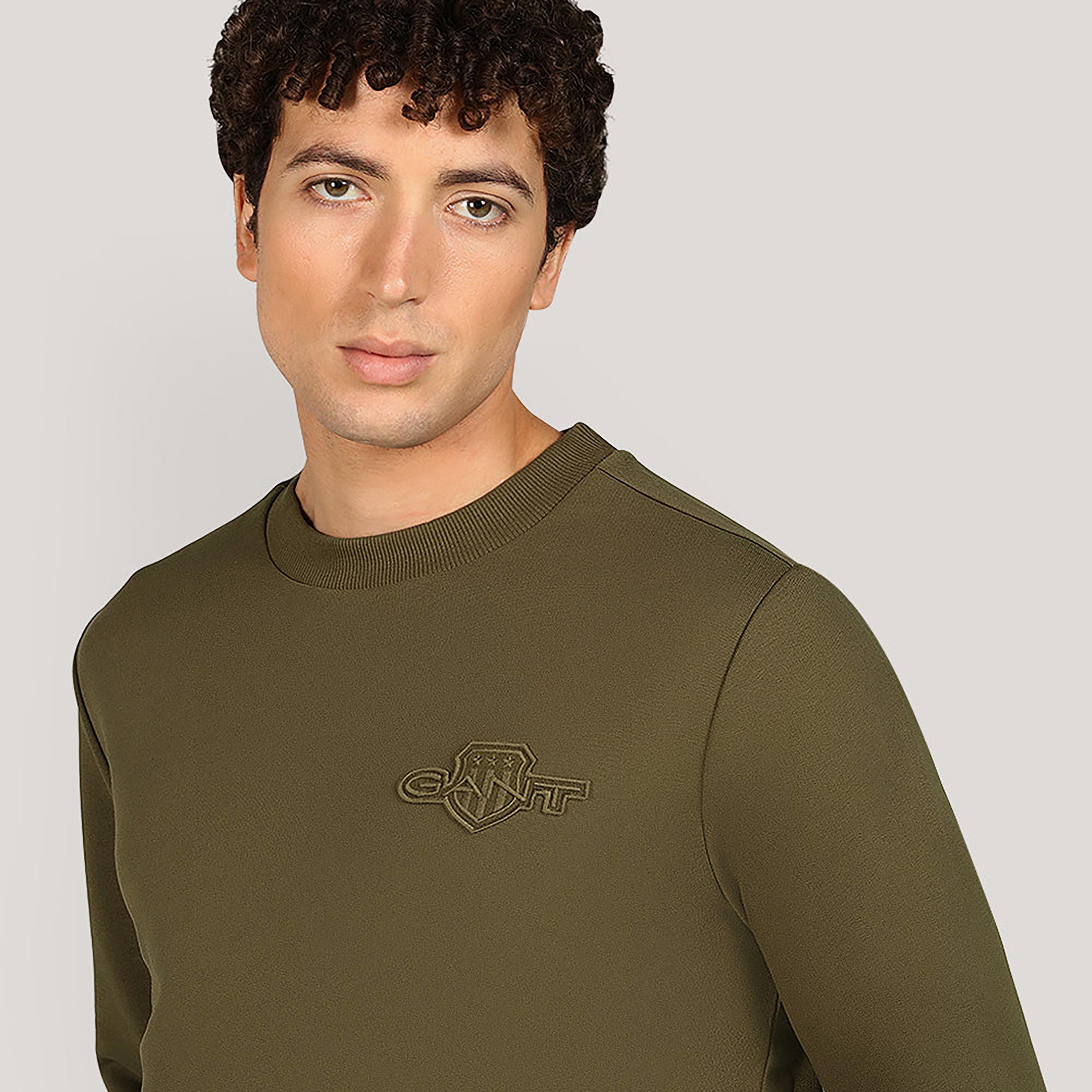 سويت شيرت رجالي بياقة دائرية وأكمام طويلة، سادة من جانت-men-winterwear-hoodiesandsweatshirts-image-7