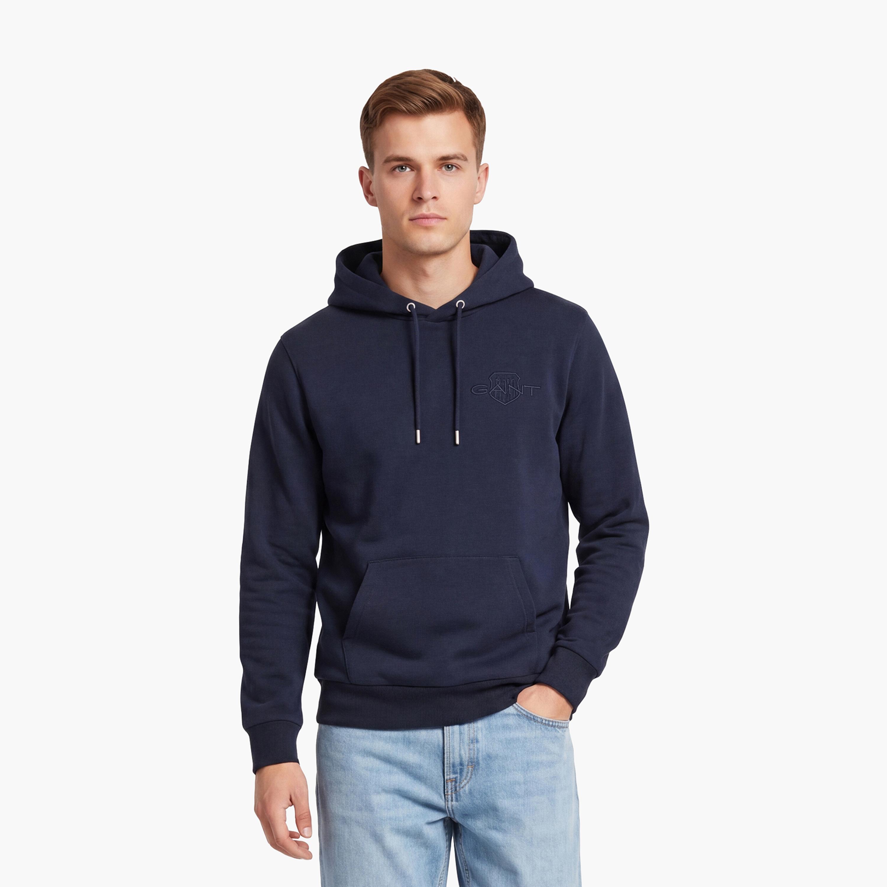 Gant Plain Long Sleeves Men's Hoodie-men-winterwear-hoodiesandsweatshirts-image-1