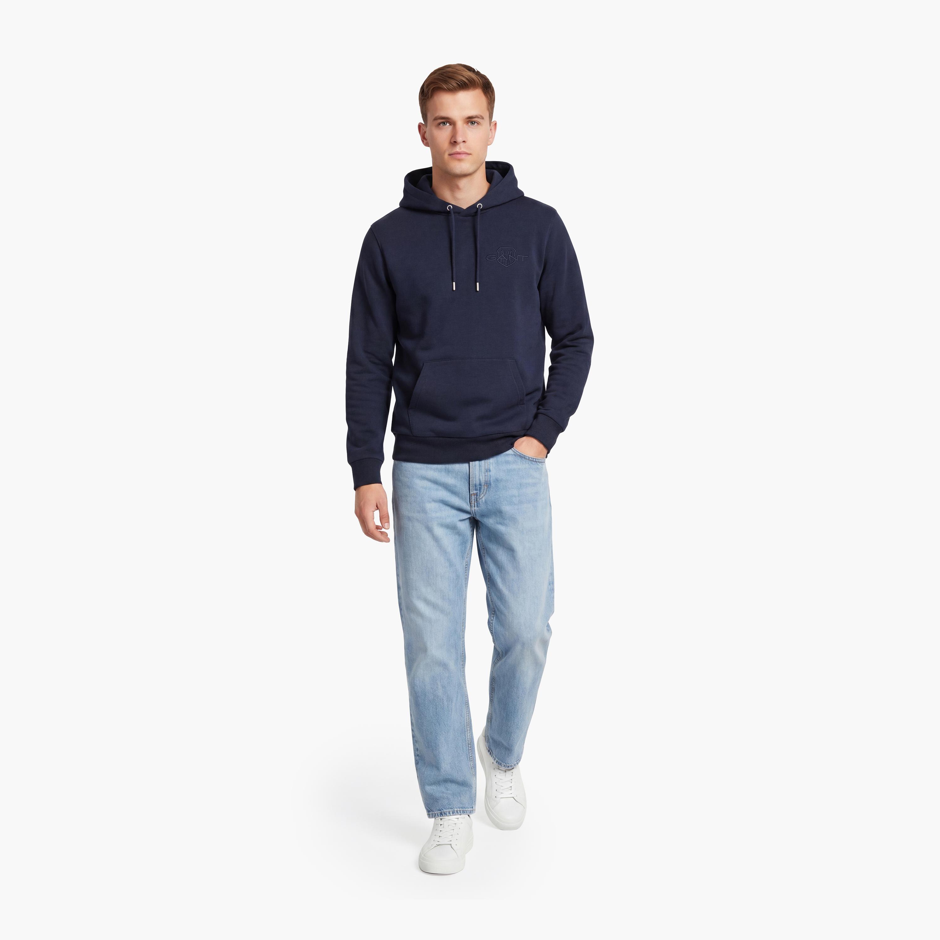 Gant Plain Long Sleeves Men's Hoodie-men-winterwear-hoodiesandsweatshirts-image-2
