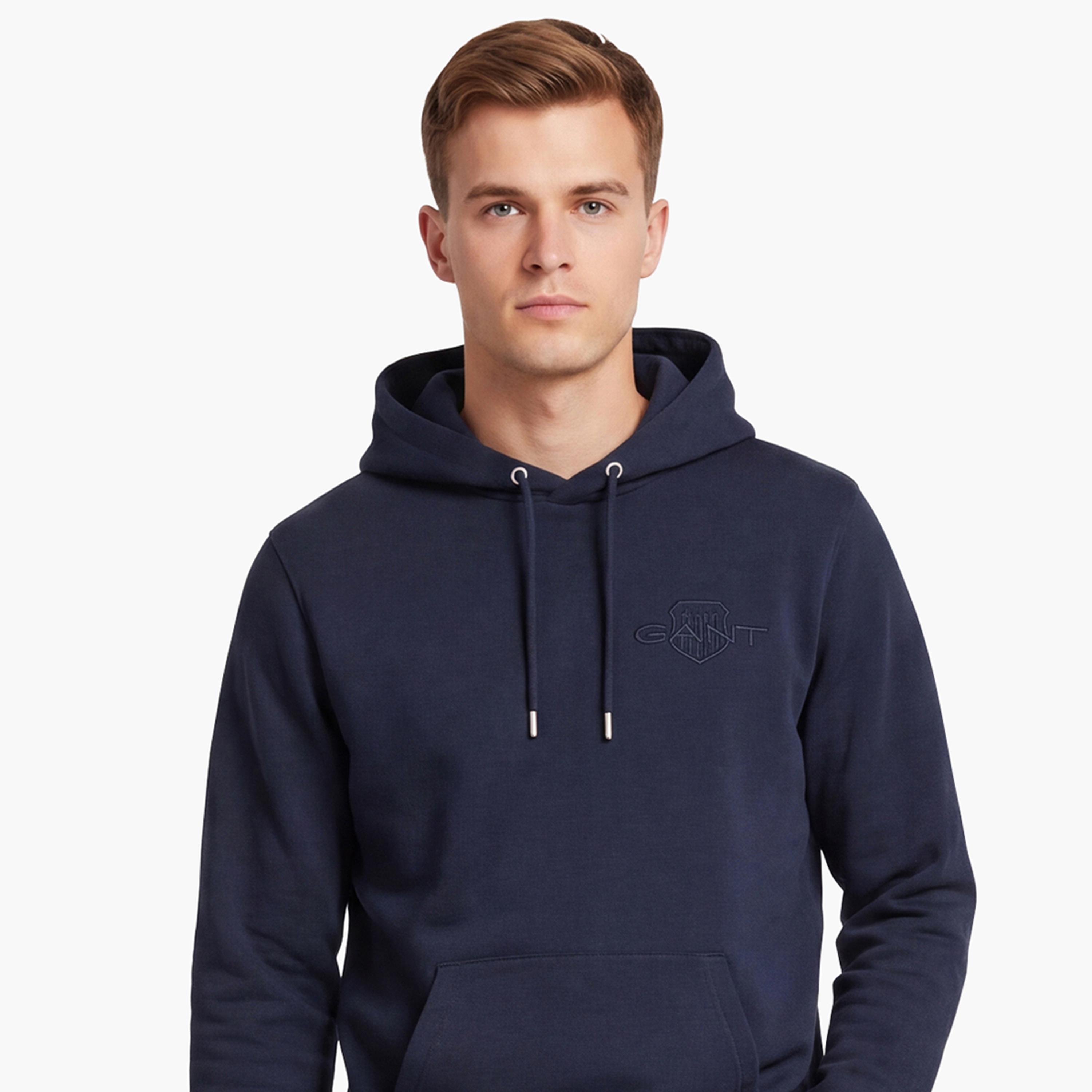 Gant Plain Long Sleeves Men's Hoodie-men-winterwear-hoodiesandsweatshirts-image-3