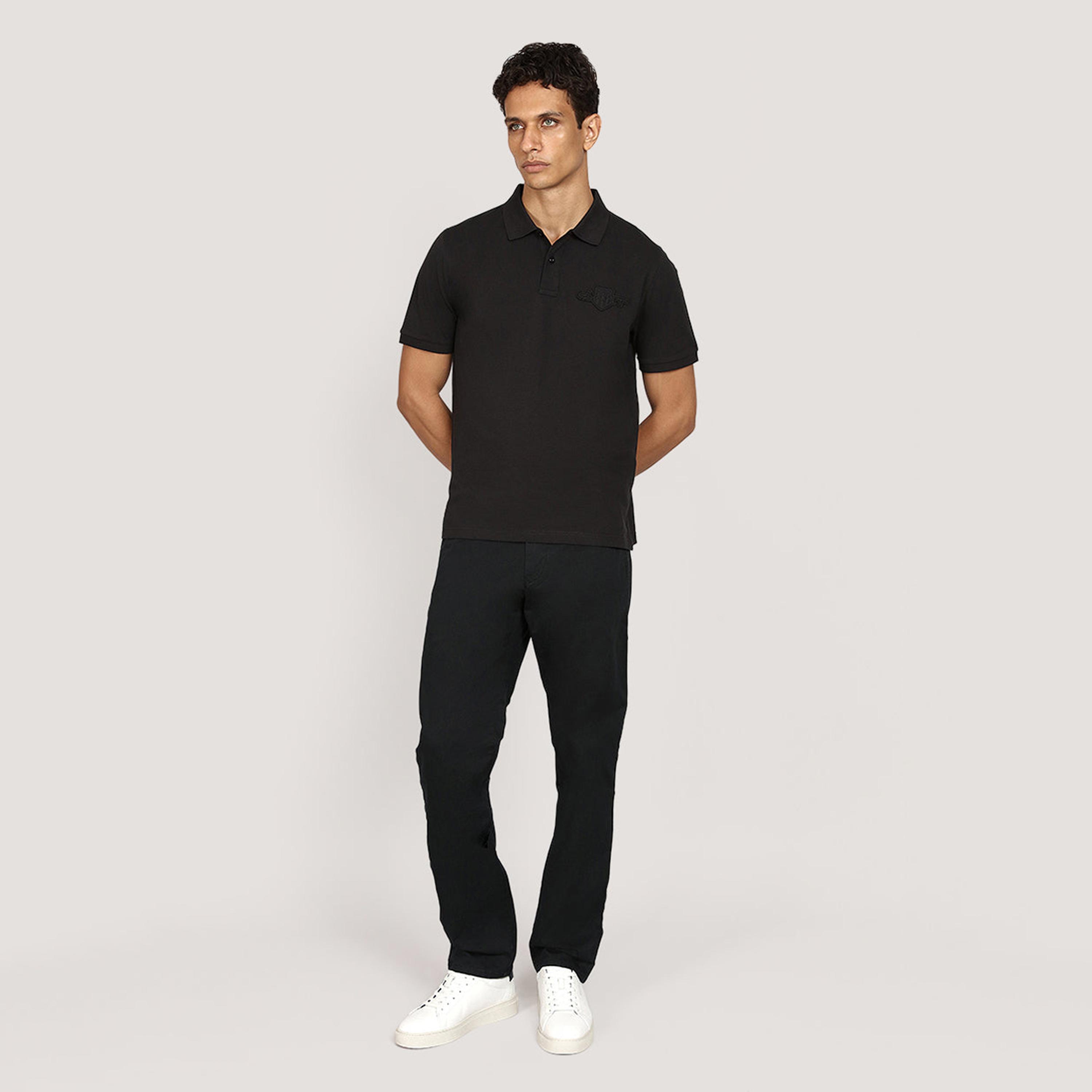تي شيرت بولو رجالي سادة بأكمام قصيرة وياقة من جانت-men-clothing-tshirtsandpolos-polos-image-2