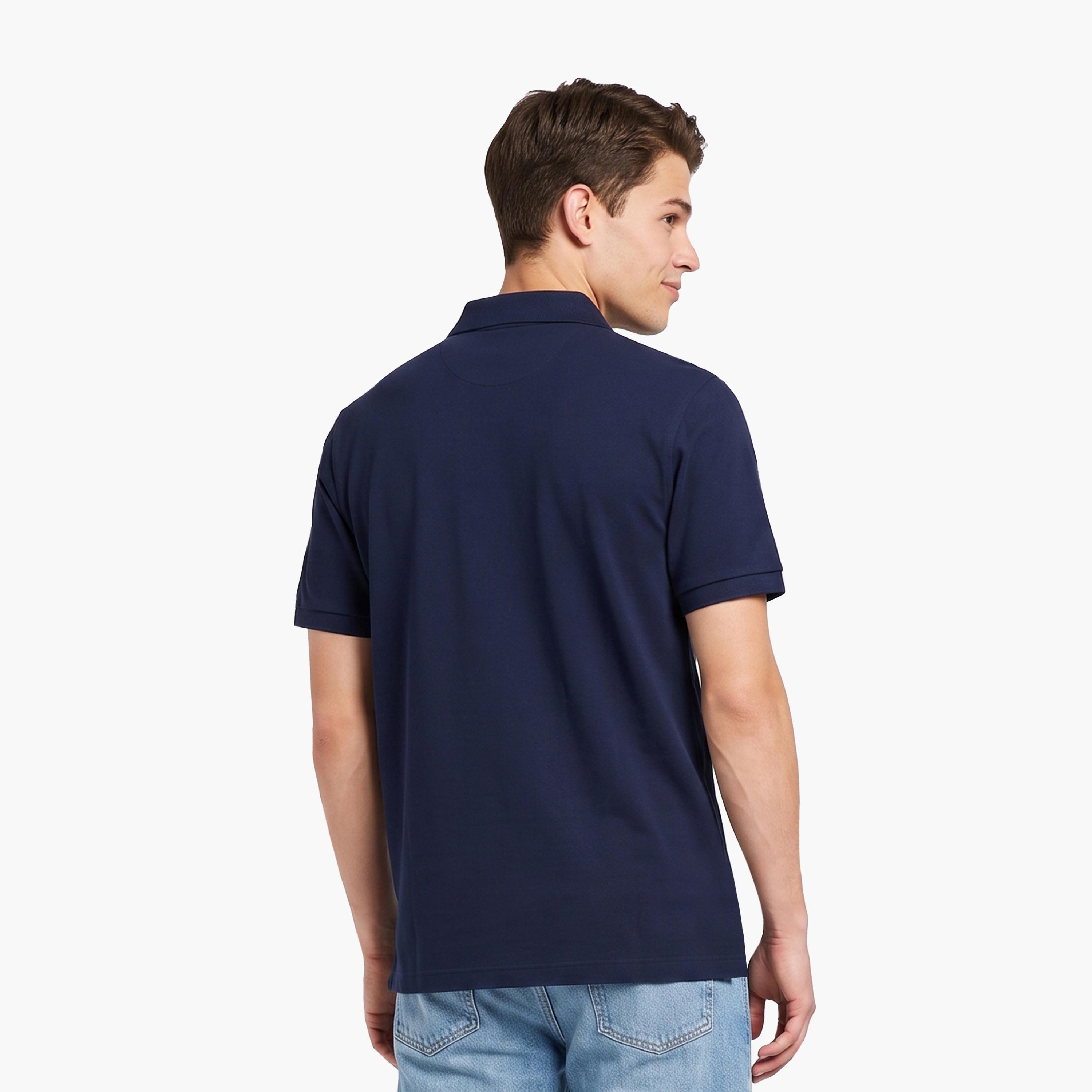 تي شيرت بولو رجالي سادة بأكمام قصيرة وياقة من جانت-men-clothing-tshirtsandpolos-polos-image-4