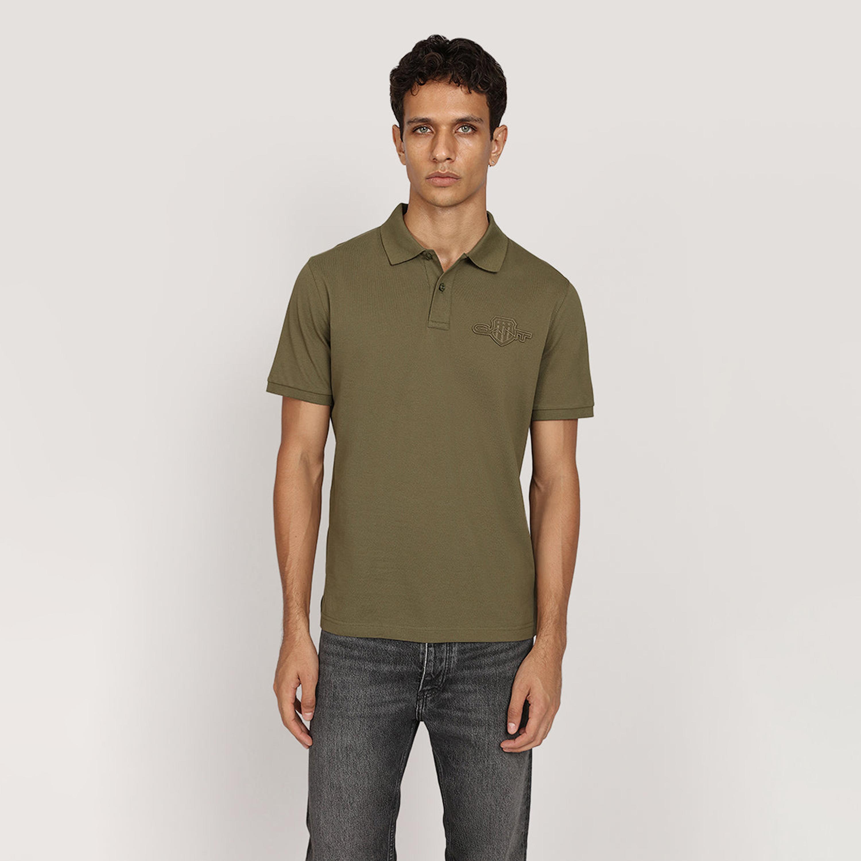 Gant Plain Collared Short Sleeves Men's Polo T-Shirt-men-clothing-tshirtsandpolos-polos-image-1