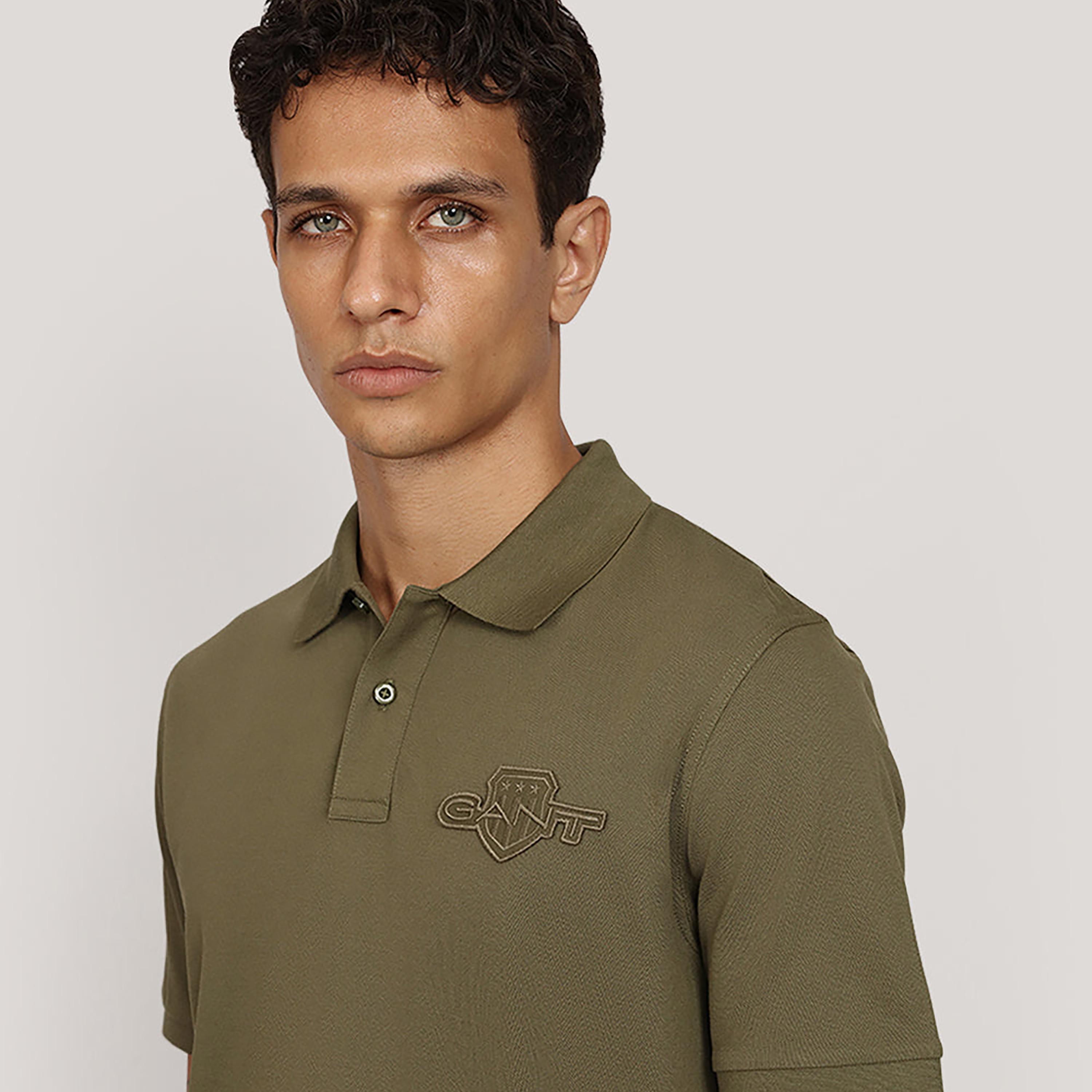تي شيرت بولو رجالي سادة بأكمام قصيرة وياقة من جانت-men-clothing-tshirtsandpolos-polos-image-11